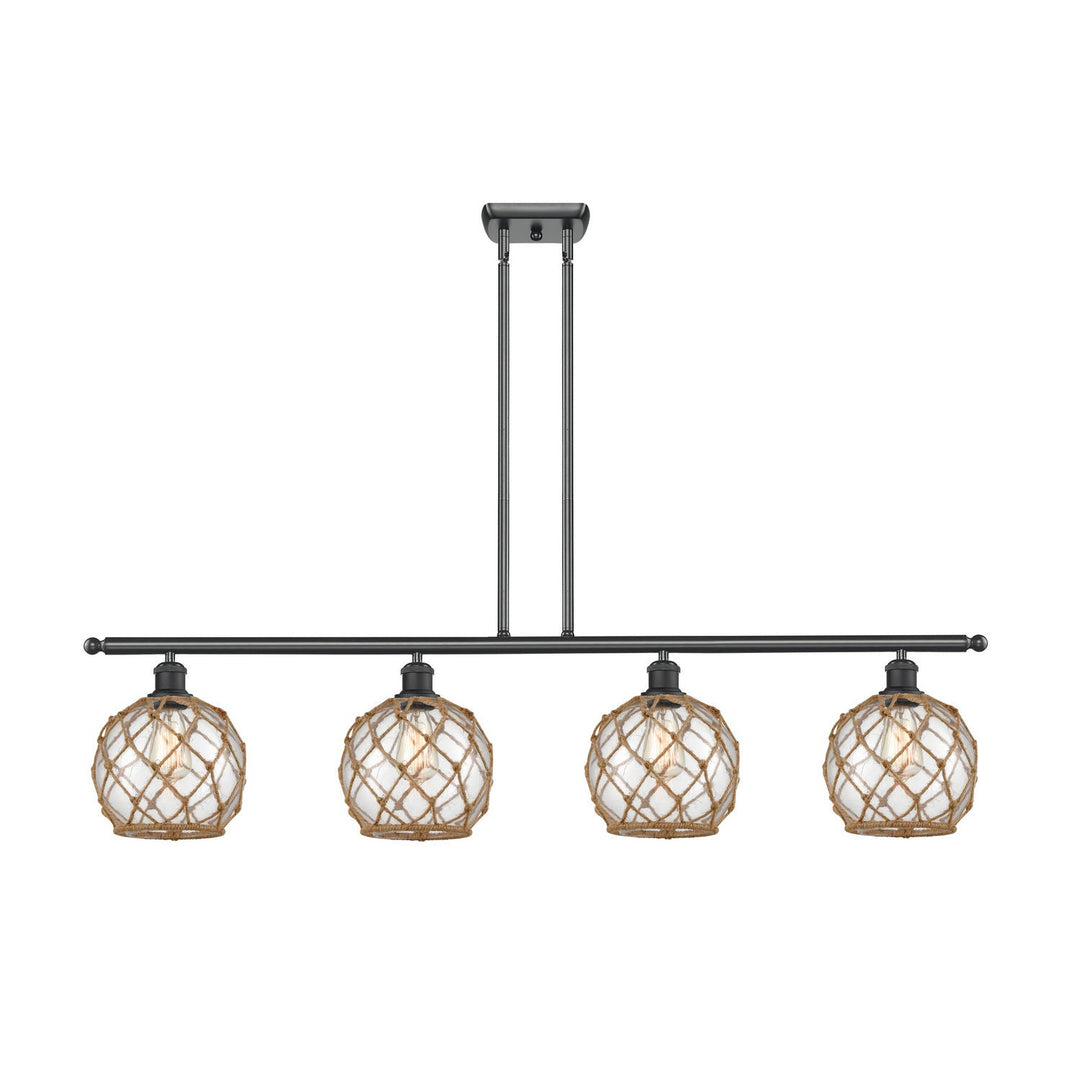 Innovations Ballston 516-4I-BK-G122-8RB Pendant Light - Matte Black