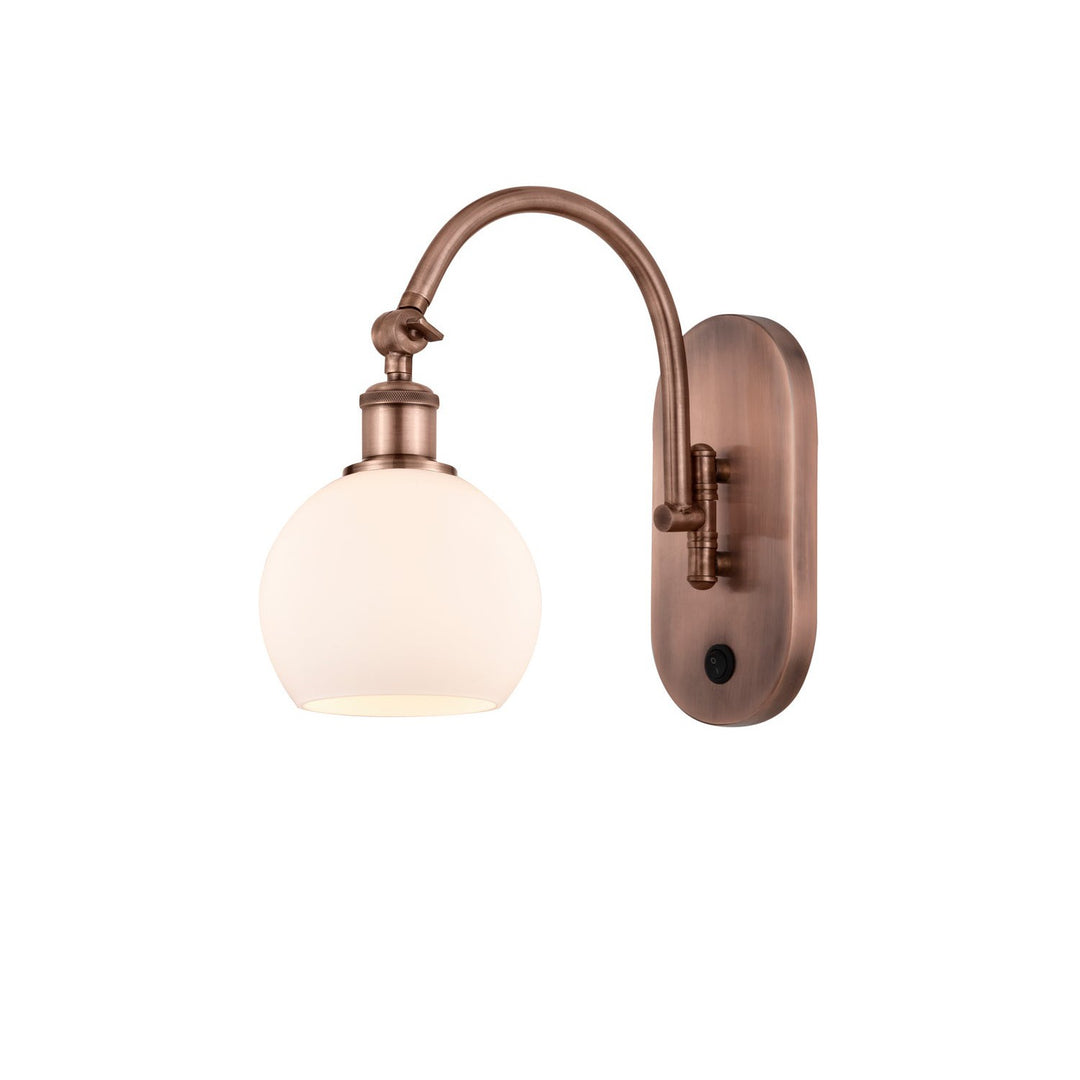 Innovations Ballston 518-1W-AC-G121-6 Wall Sconce Light - Antique Copper