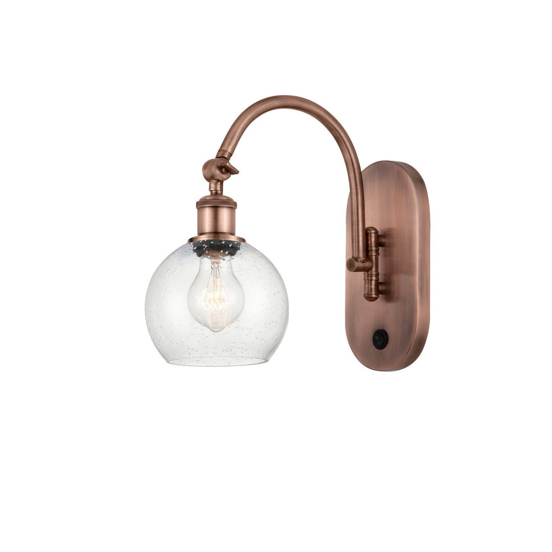 Innovations Ballston 518-1W-AC-G124-6 Wall Sconce Light - Antique Copper