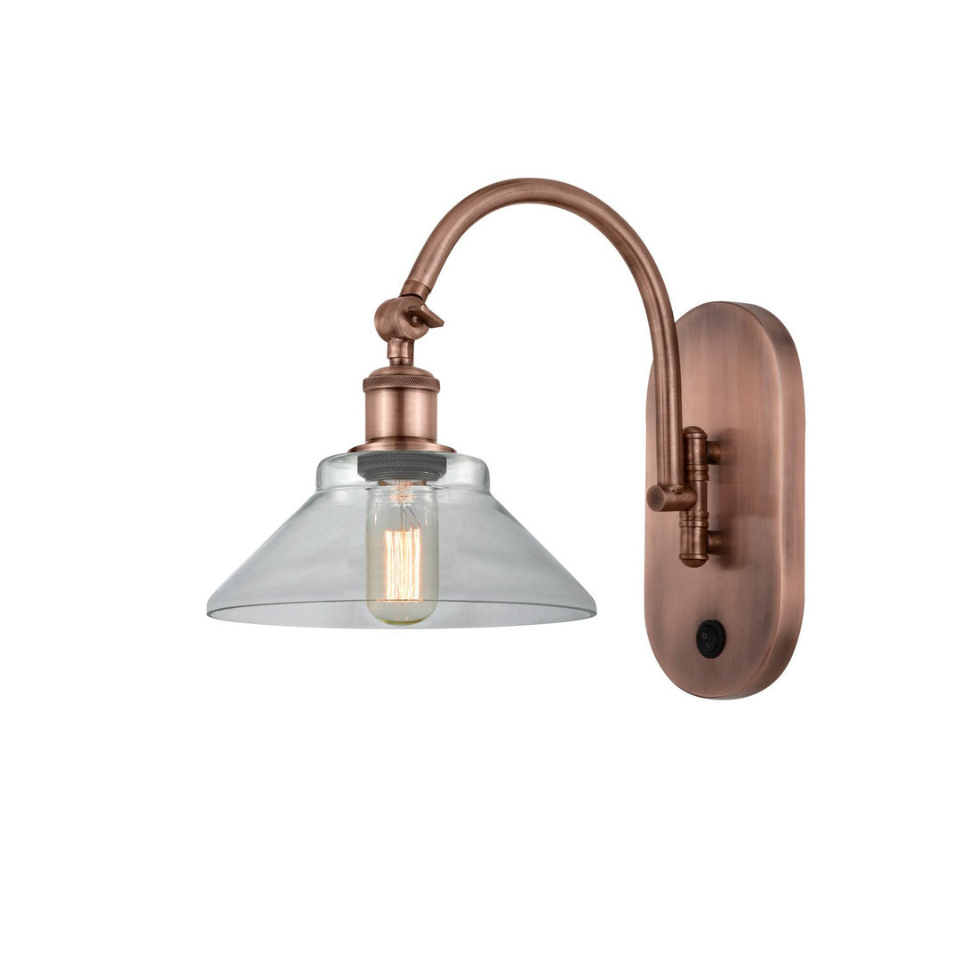 Innovations Ballston 518-1W-AC-G132 Wall Sconce Light - Antique Copper