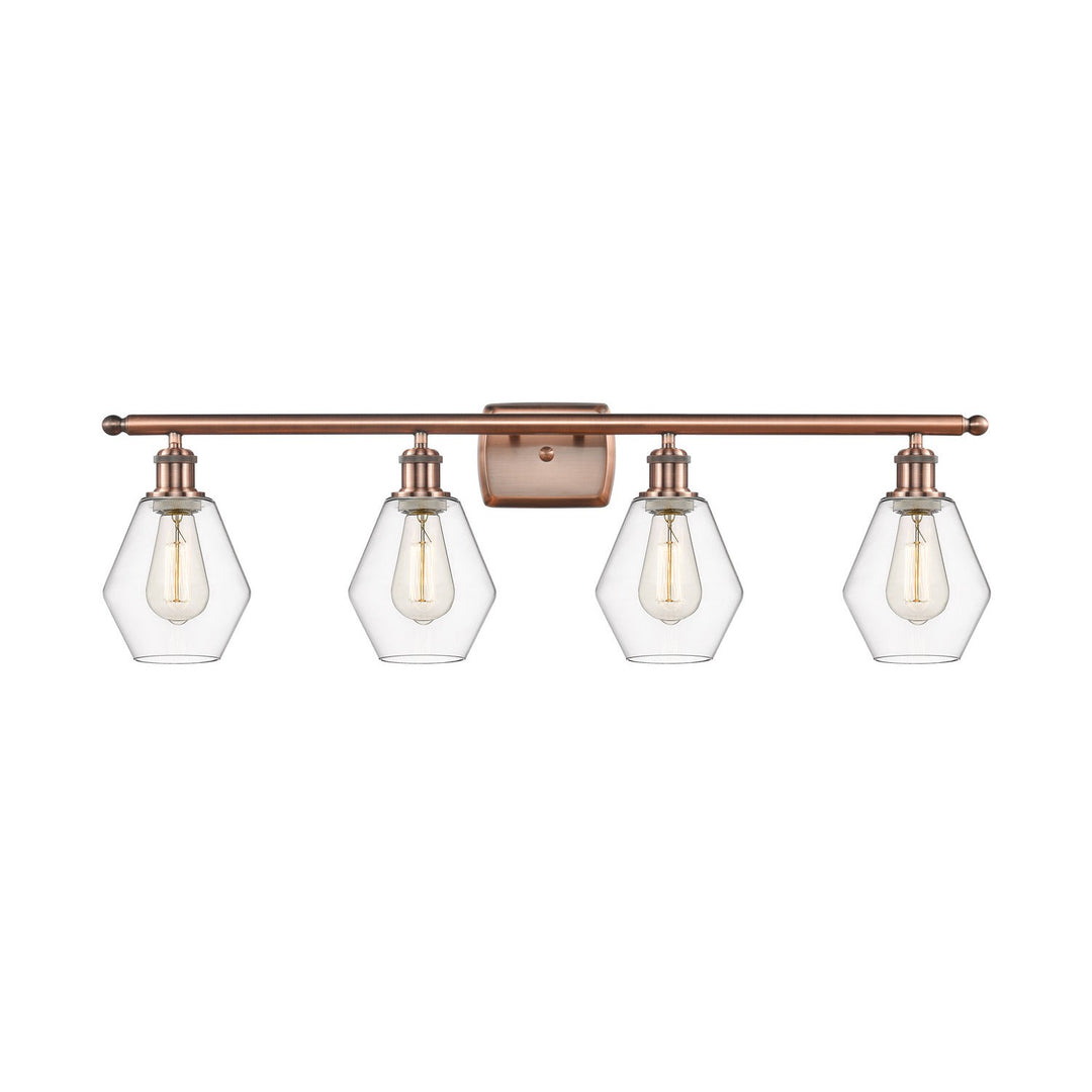 Innovations Ballston 516-4W-AC-G652-6-LED Bath Vanity Light 36 in. wide - Antique Copper