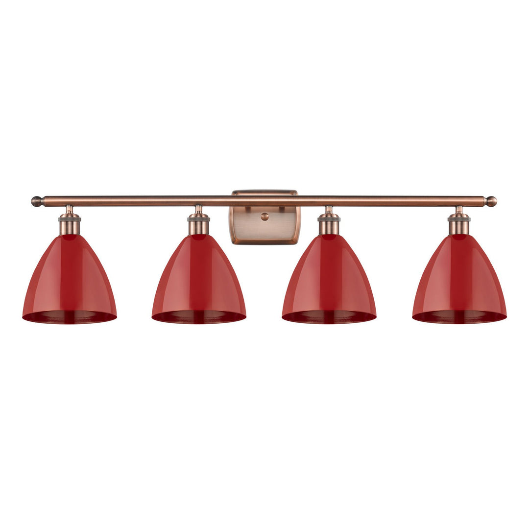 Innovations Ballston 516-4W-AC-MBD-75-RD-LED Bath Vanity Light 38 in. wide - Antique Copper