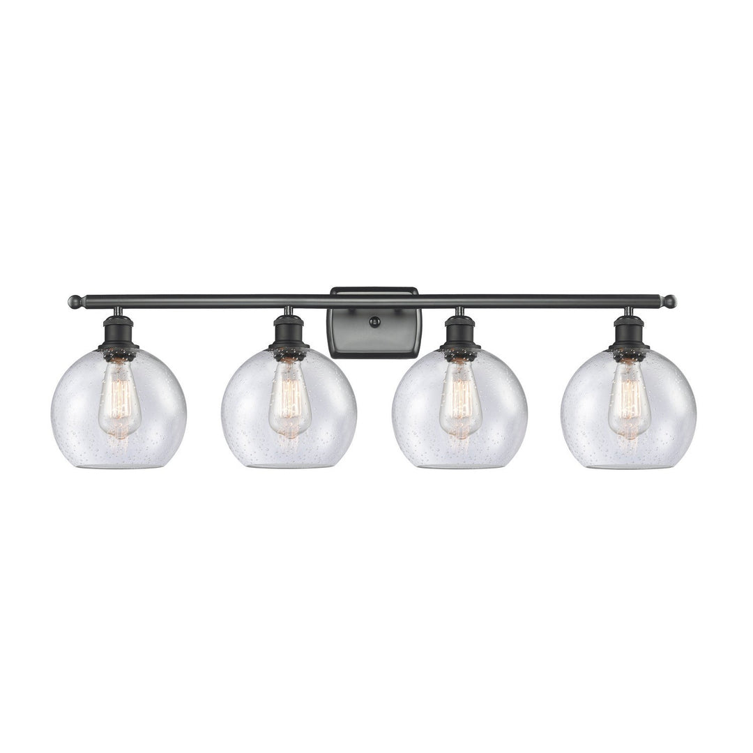 Innovations Ballston 516-4W-BK-G124-8 Bath Vanity Light 36 in. wide - Matte Black