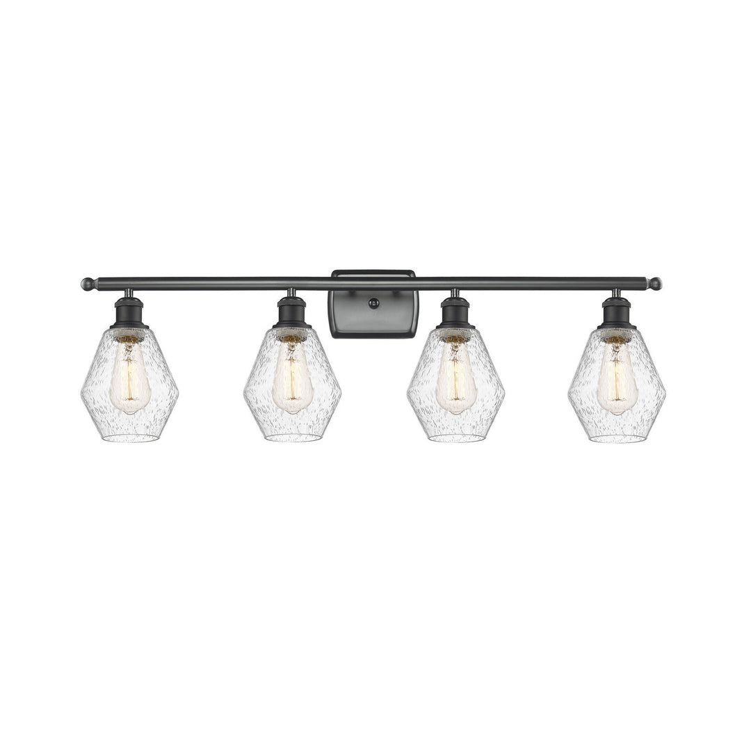 Innovations Ballston 516-4W-BK-G654-6-LED Bath Vanity Light 36 in. wide - Matte Black