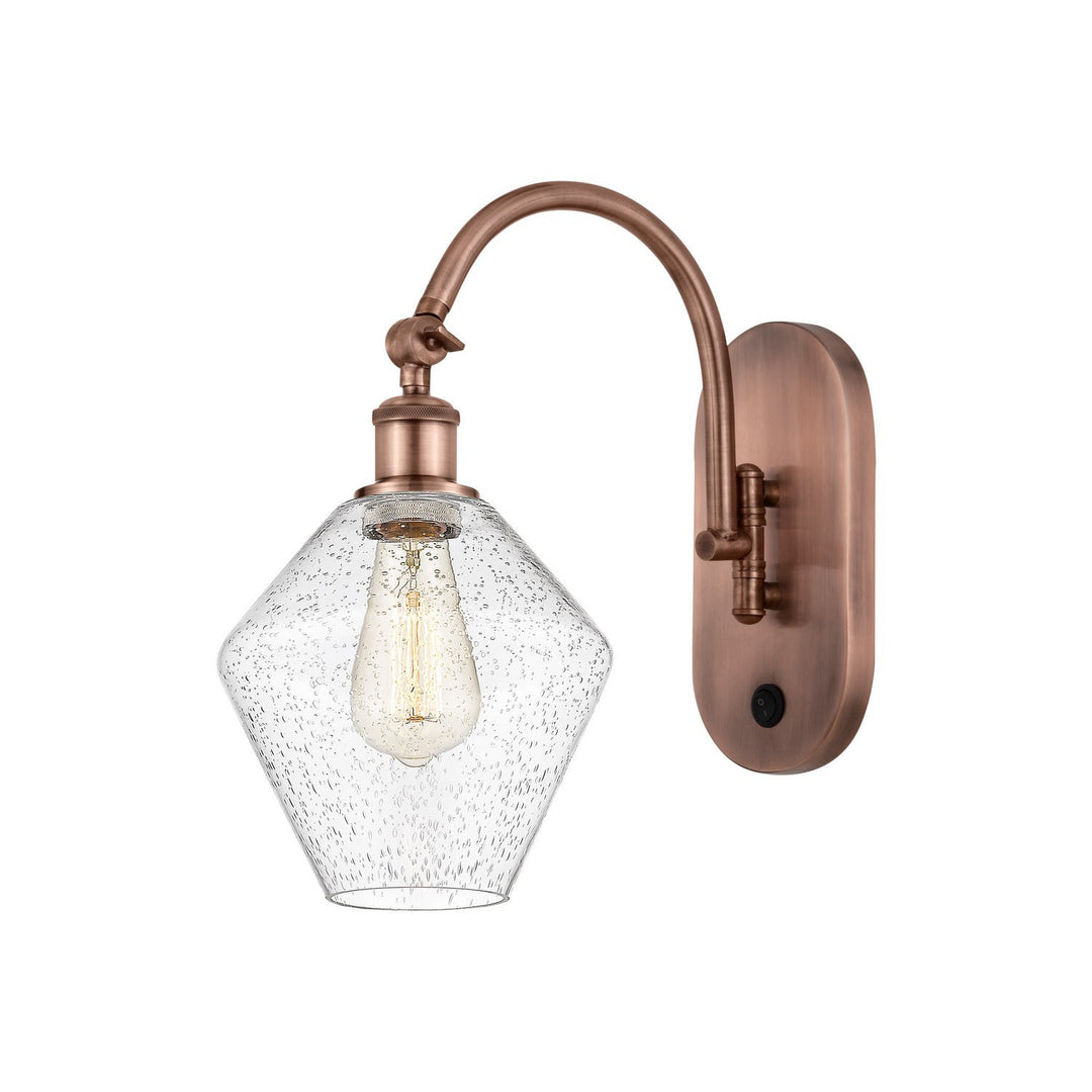 Innovations Ballston 518-1W-AC-G654-8-LED Wall Sconce Light - Antique Copper
