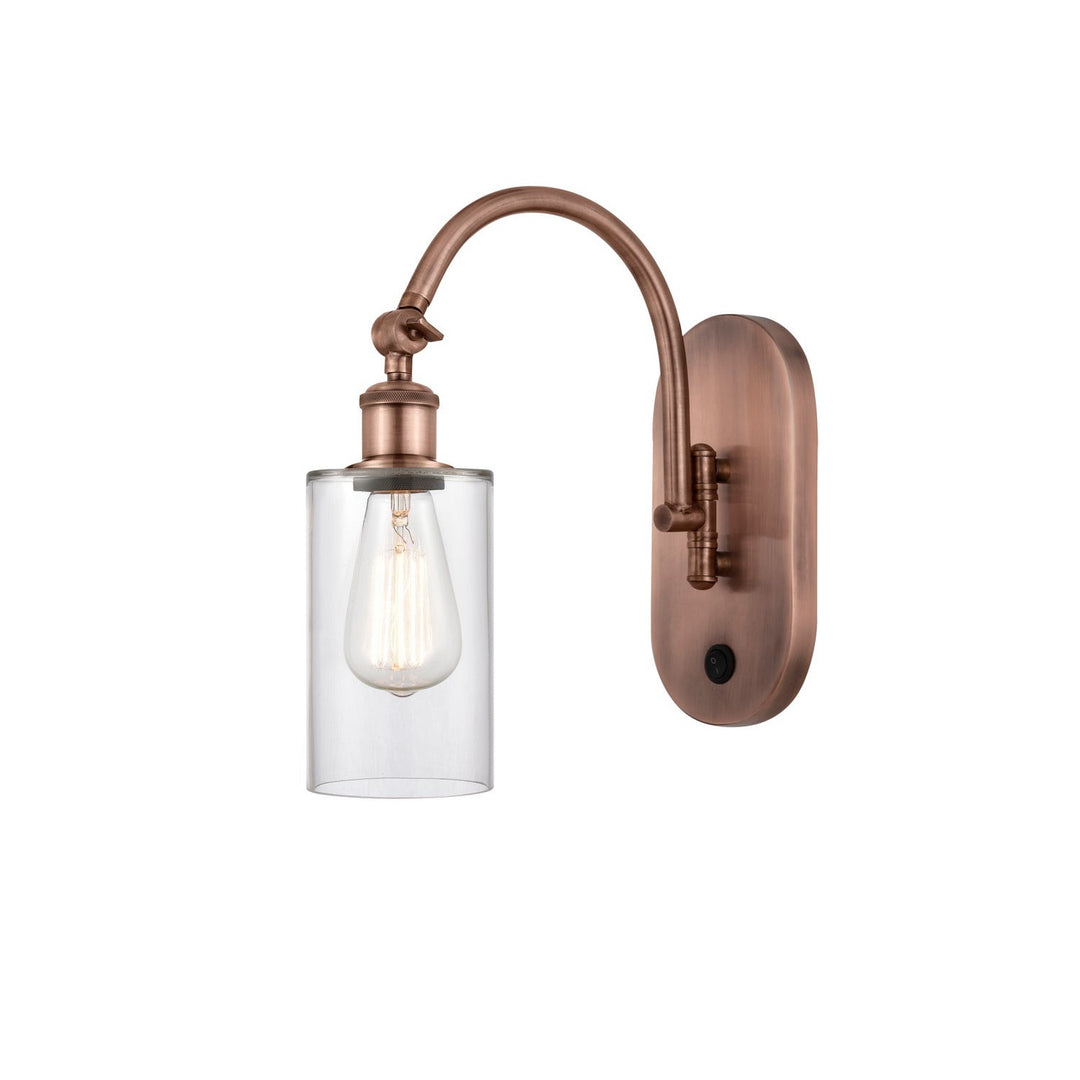 Innovations Ballston 518-1W-AC-G802-LED Wall Sconce Light - Antique Copper