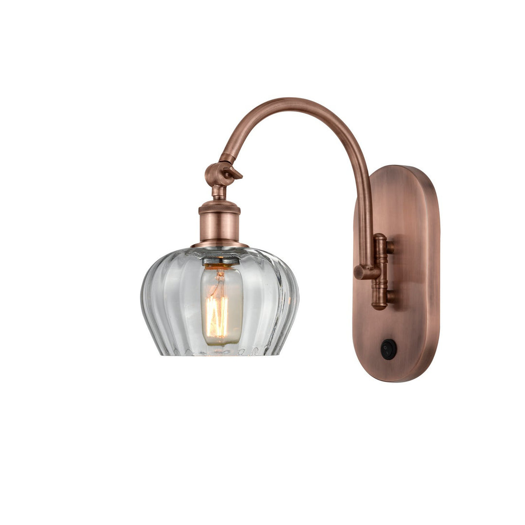 Innovations Ballston 518-1W-AC-G92-LED Wall Sconce Light - Antique Copper