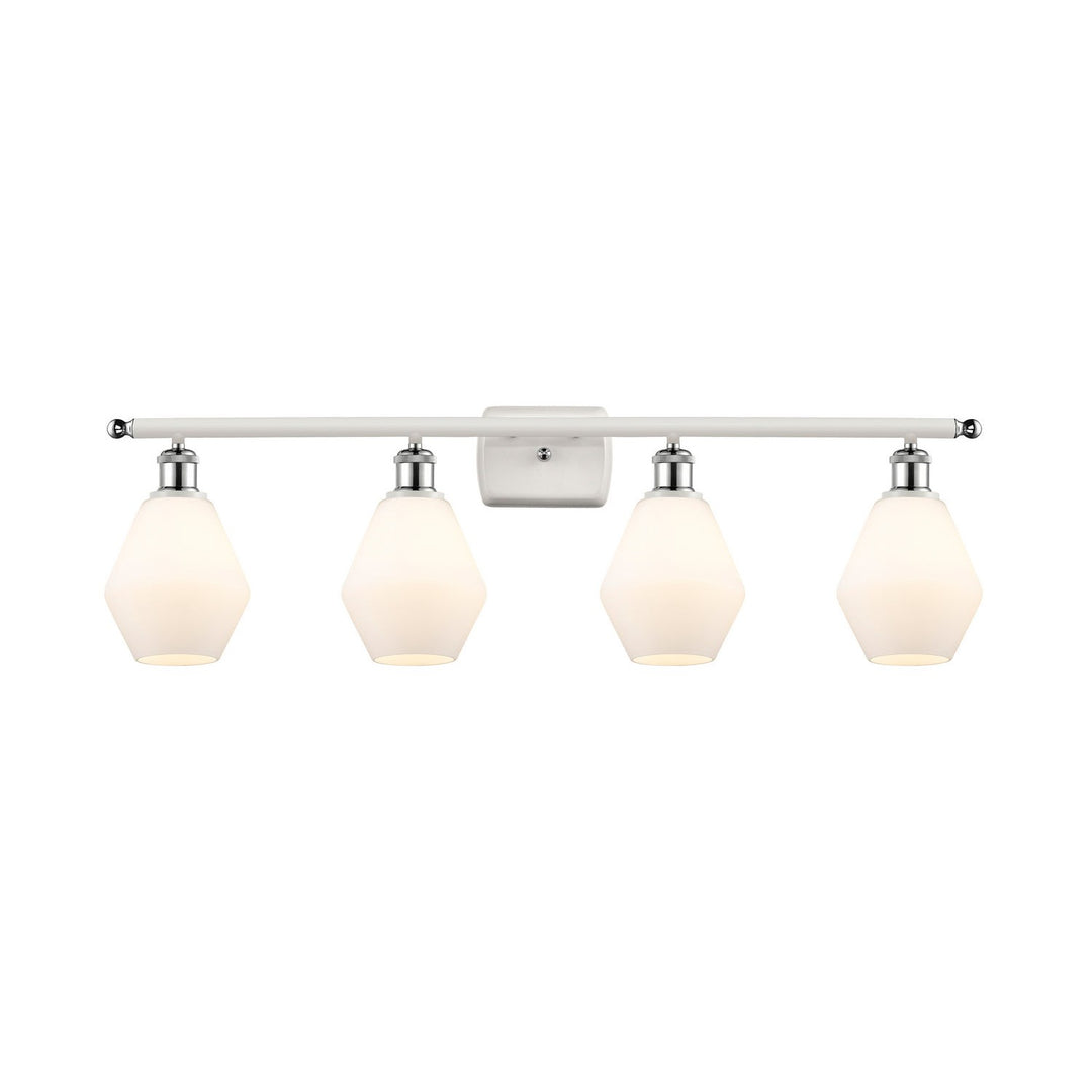 Innovations Ballston 516-4W-WPC-G651-6 Bath Vanity Light 36 in. wide - White and Polished Chrome