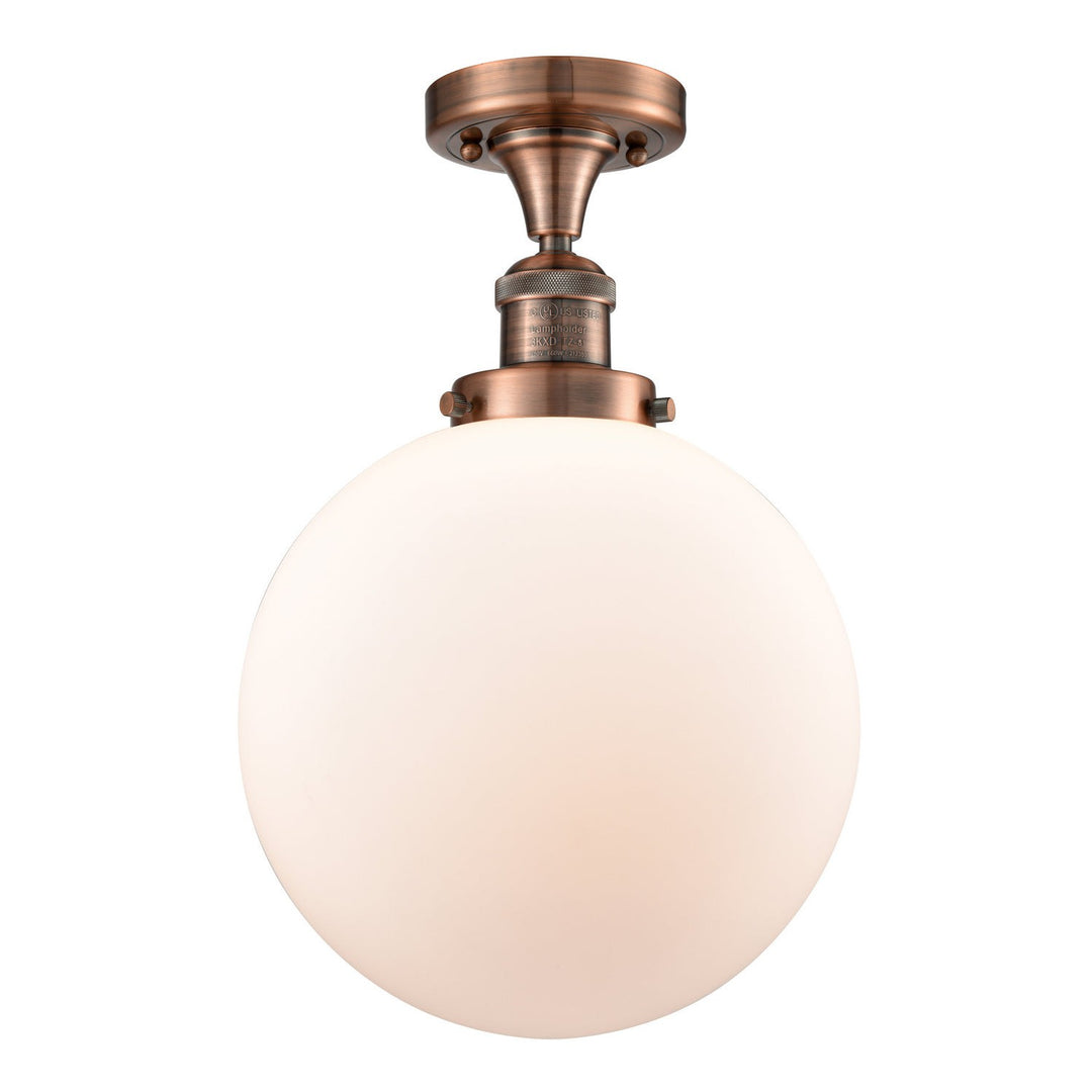 Innovations Franklin Restoration 517-1CH-AC-G201-10 Ceiling Light - Antique Copper
