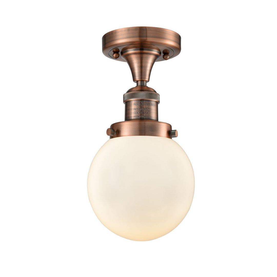 Innovations Franklin Restoration 517-1CH-AC-G201-6-LED Ceiling Light - Antique Copper