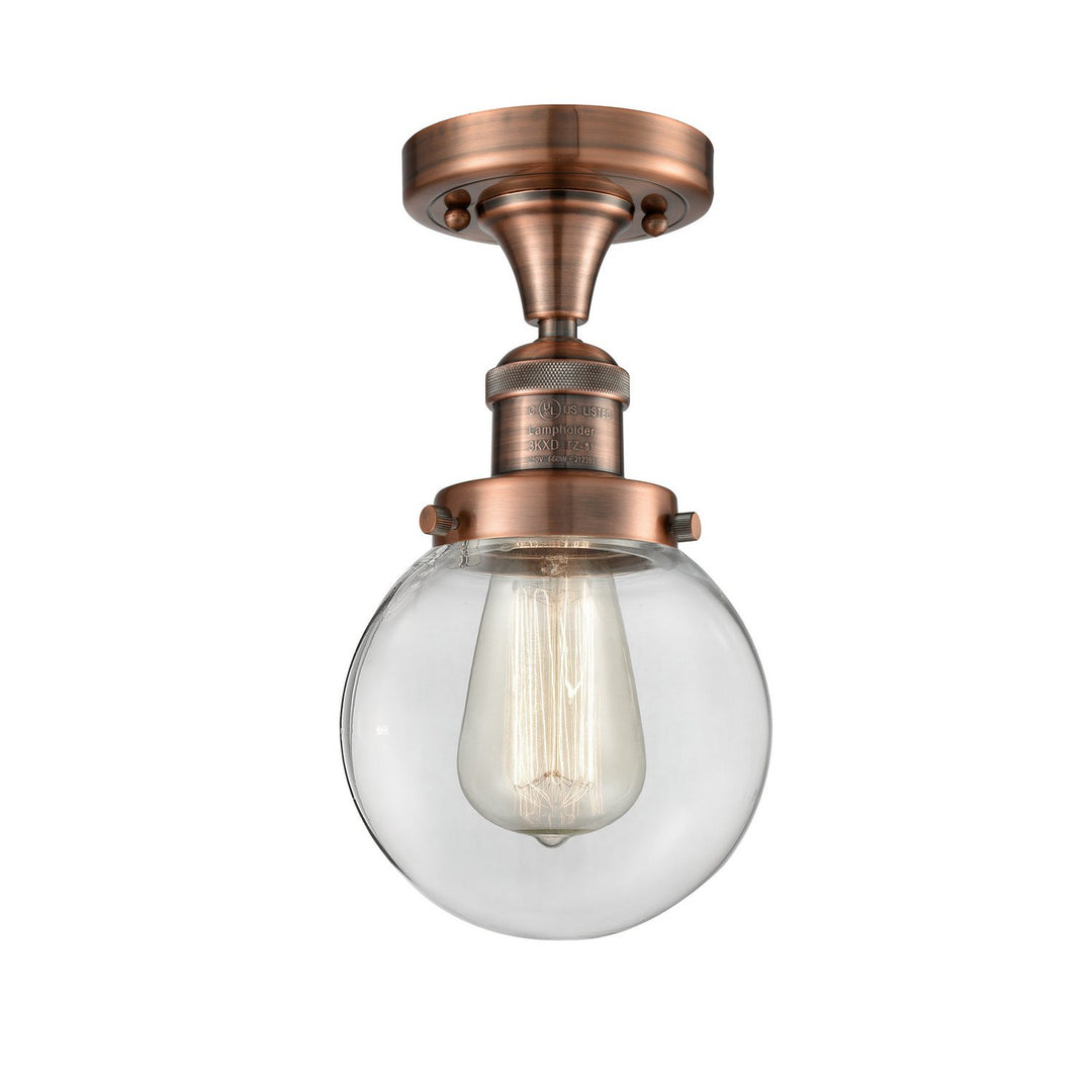 Innovations Franklin Restoration 517-1CH-AC-G202-6-LED Ceiling Light - Antique Copper