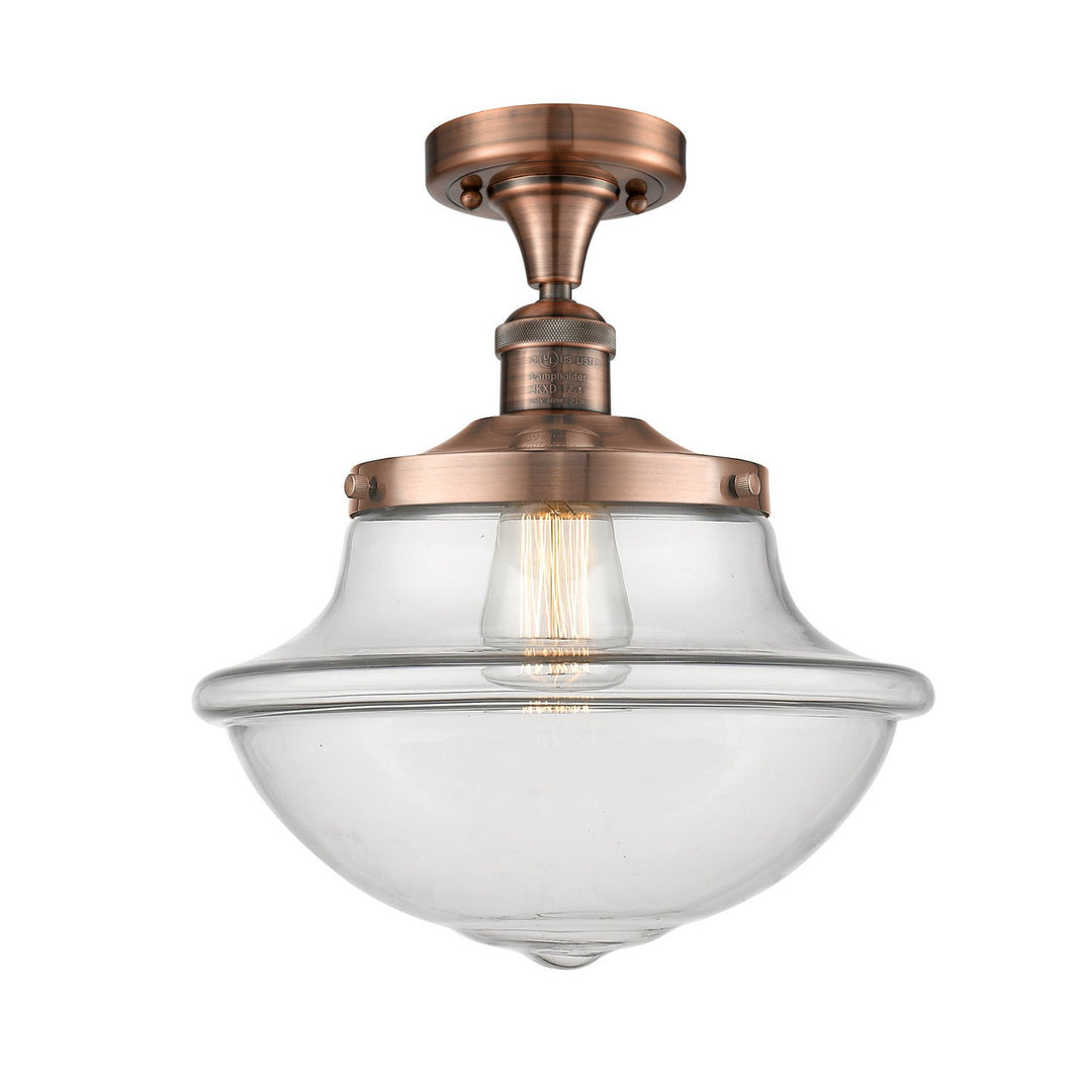 Innovations Franklin Restoration 517-1CH-AC-G542-LED Ceiling Light - Antique Copper