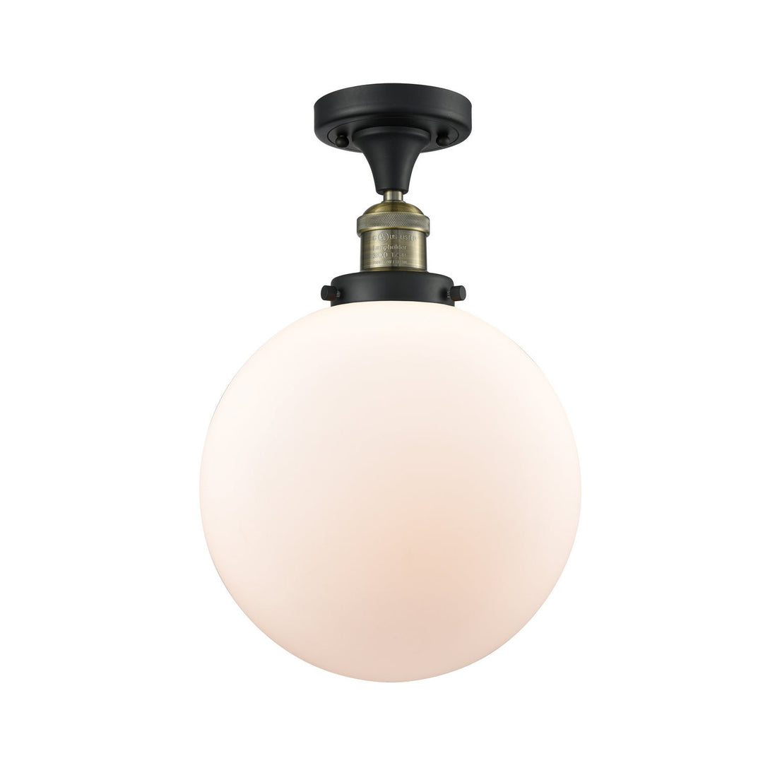 Innovations Franklin Restoration 517-1CH-BAB-G201-10-LED Ceiling Light - Black Antique Brass