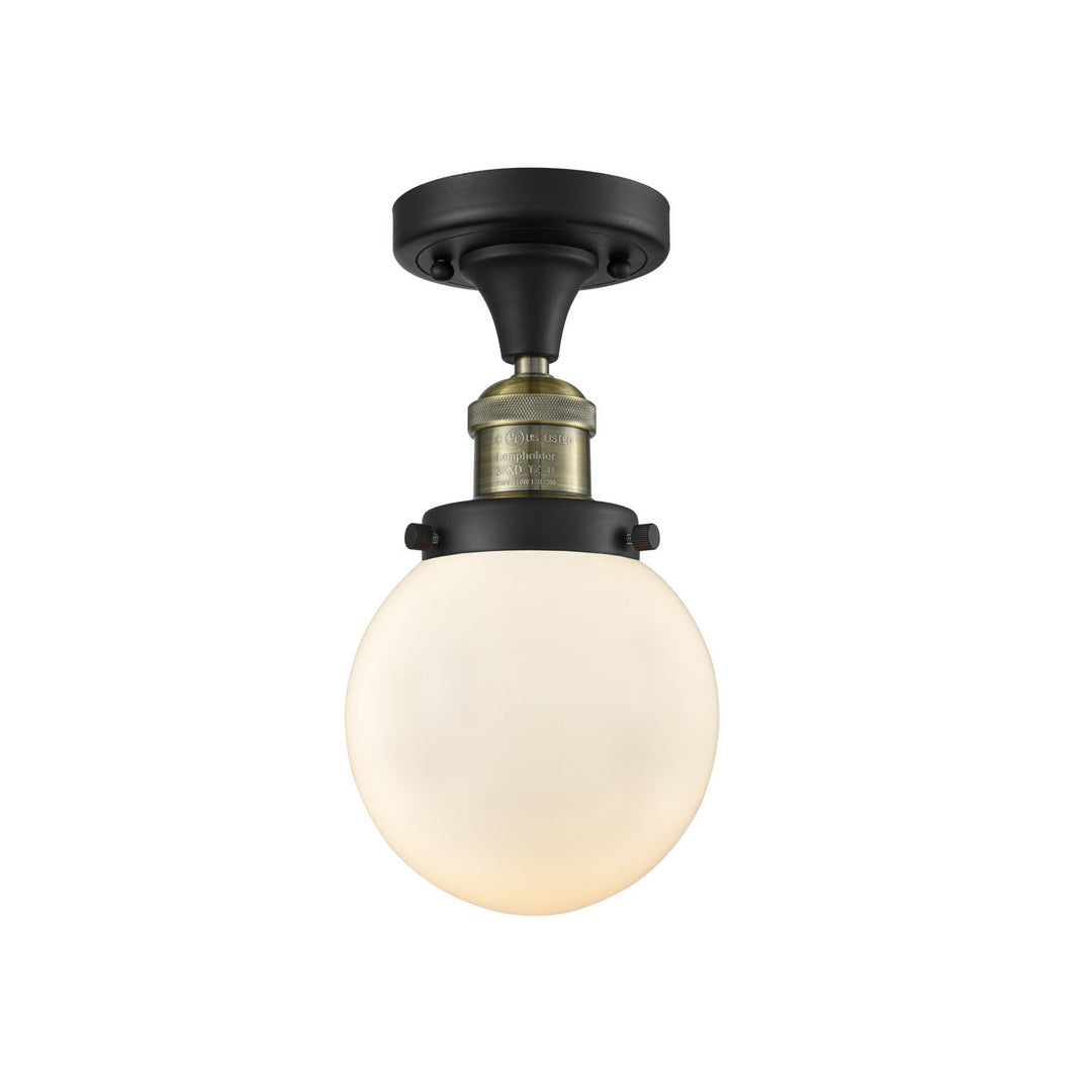 Innovations Franklin Restoration 517-1CH-BAB-G201-6 Ceiling Light - Black Antique Brass