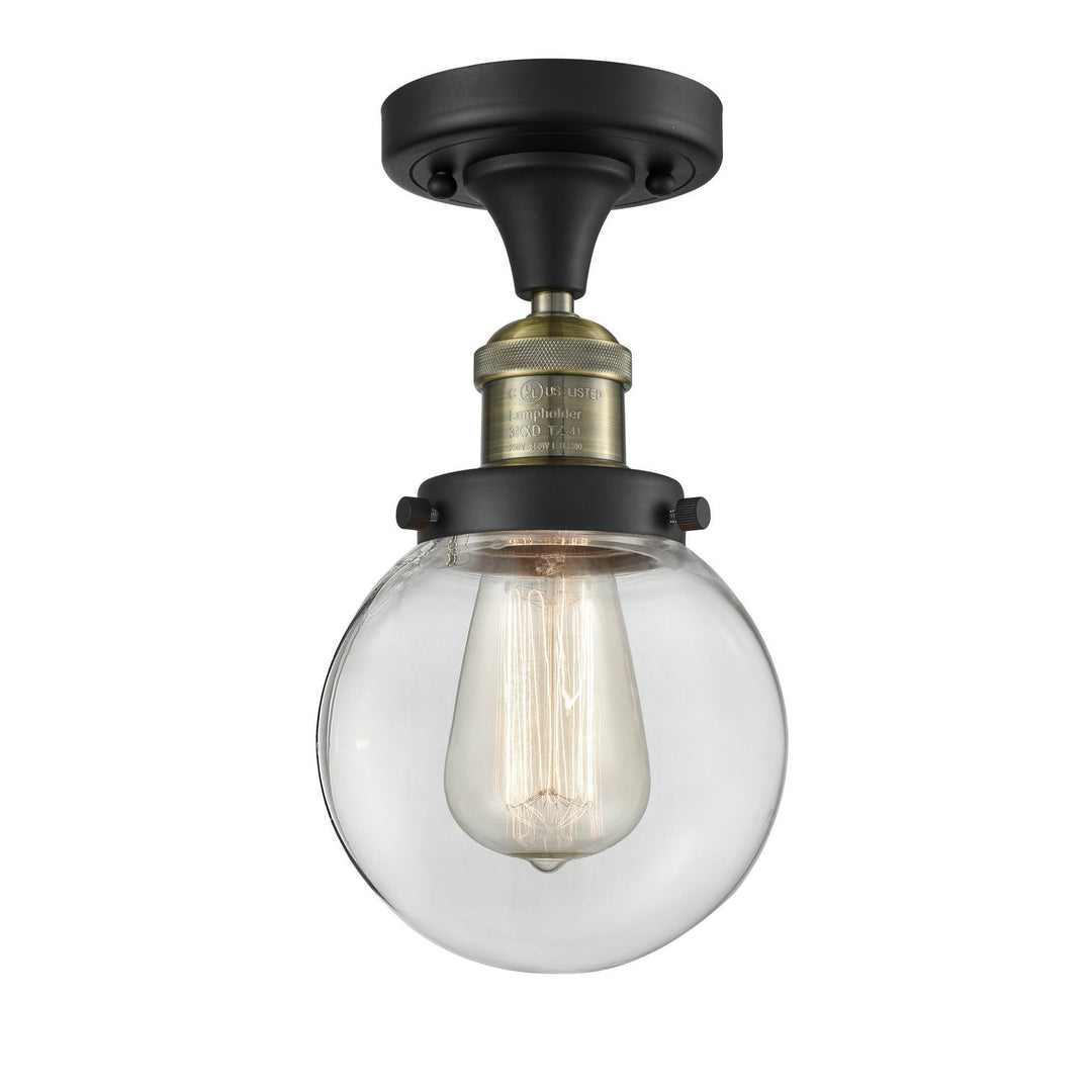 Innovations Franklin Restoration 517-1CH-BAB-G202-6-LED Ceiling Light - Black Antique Brass