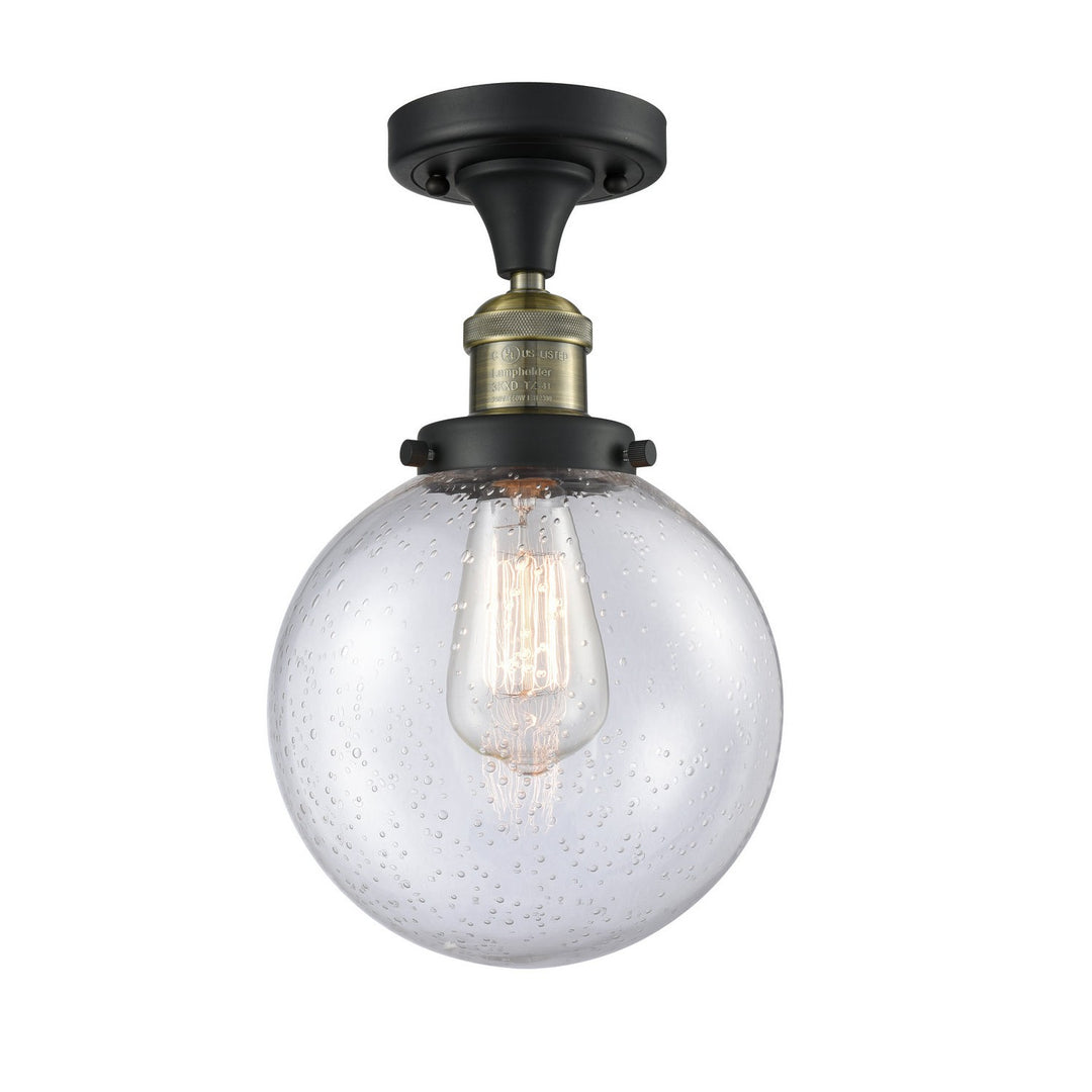 Innovations Franklin Restoration 517-1CH-BAB-G204-8-LED Ceiling Light - Black Antique Brass