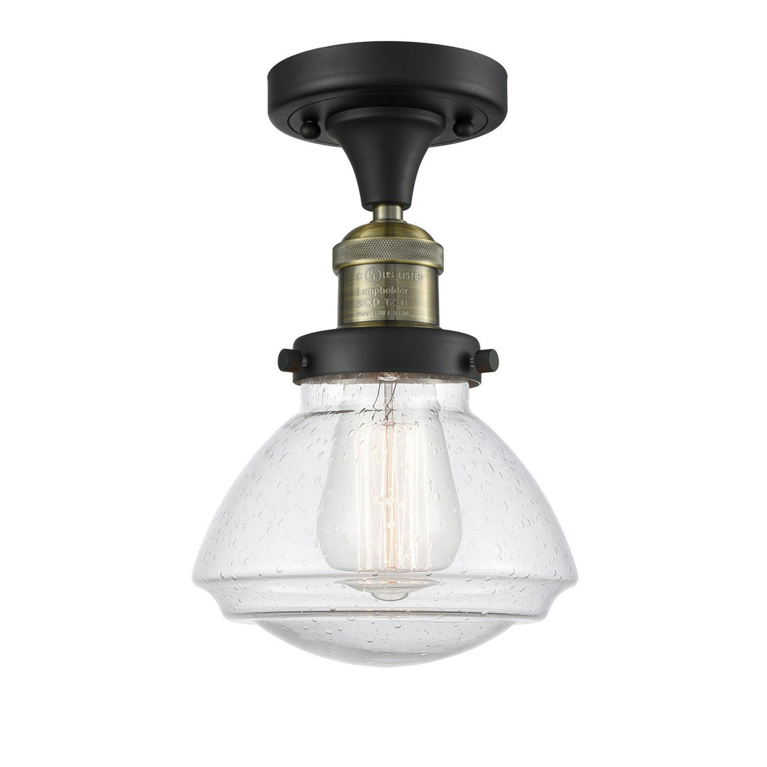 Innovations Franklin Restoration 517-1CH-BAB-G324-LED Ceiling Light - Black Antique Brass
