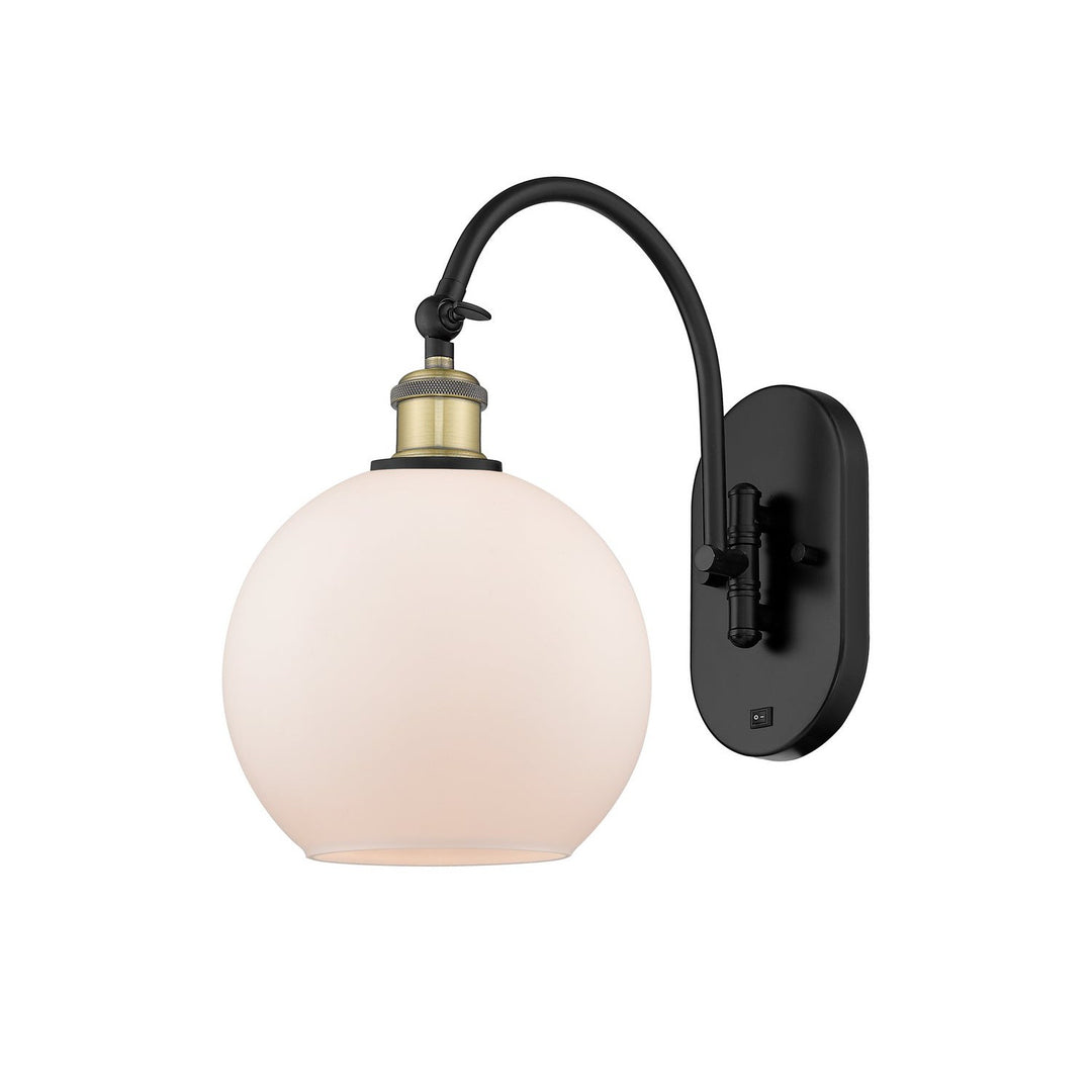 Innovations Ballston 518-1W-BAB-G121-8 Wall Sconce Light - Black Antique Brass