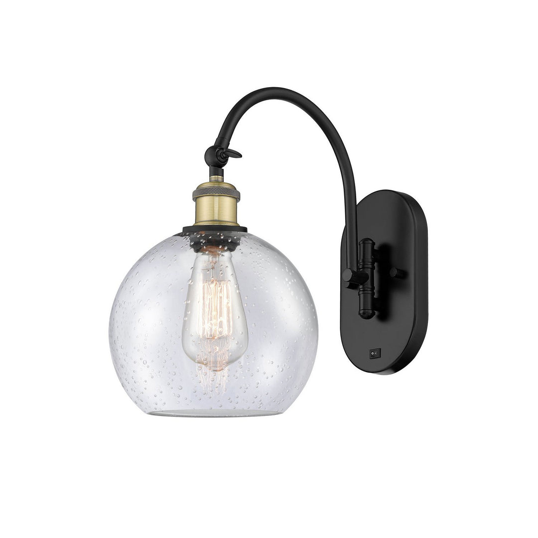 Innovations Ballston 518-1W-BAB-G124-8 Wall Sconce Light - Black Antique Brass
