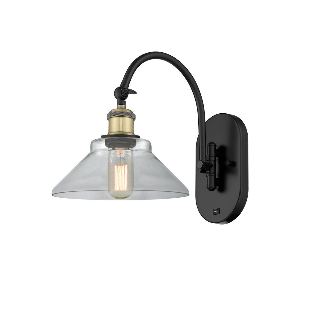 Innovations Ballston 518-1W-BAB-G132 Wall Sconce Light - Black Antique Brass