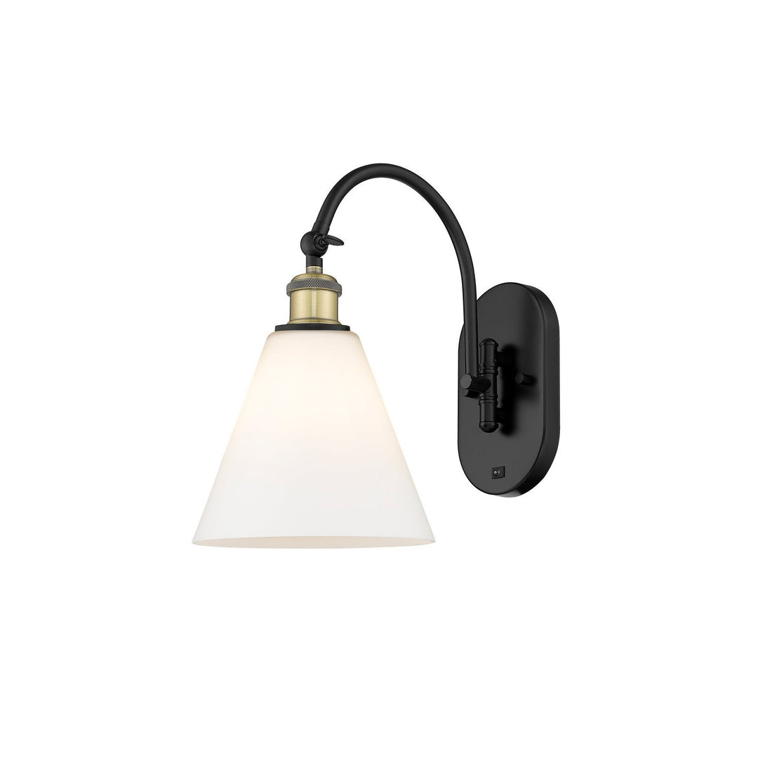 Innovations Ballston 518-1W-BAB-GBC-81 Wall Sconce Light - Black Antique Brass