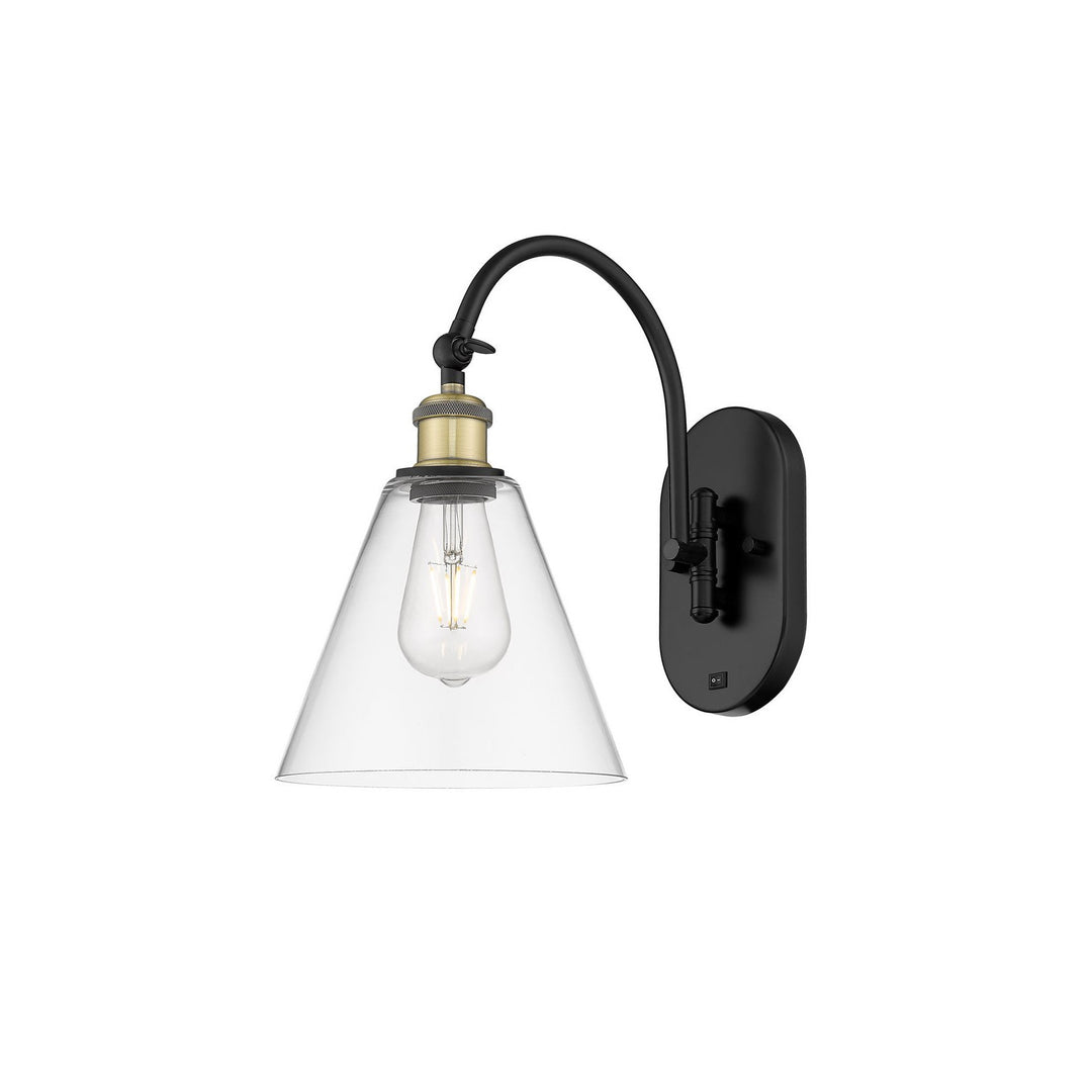 Innovations Ballston 518-1W-BAB-GBC-82 Wall Sconce Light - Black Antique Brass