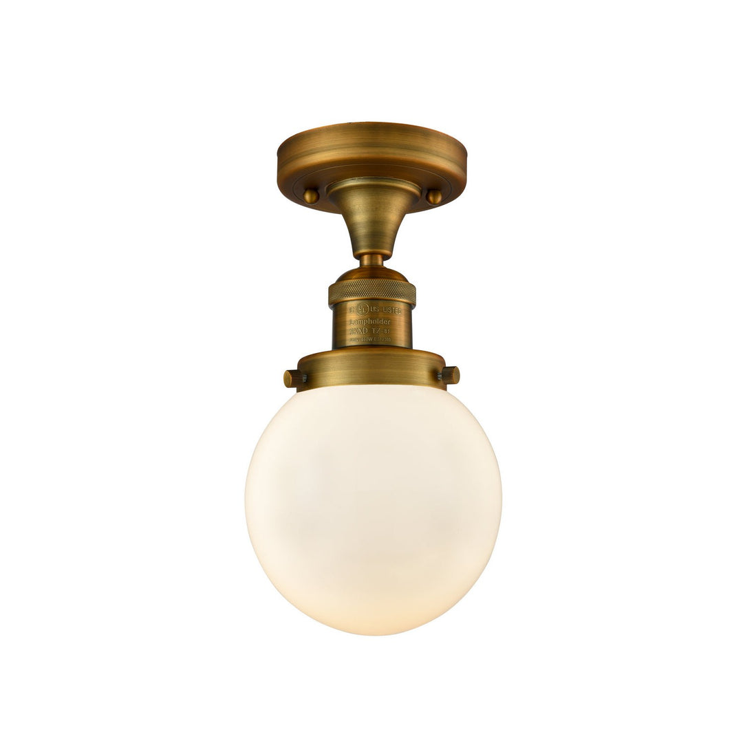 Innovations Franklin Restoration 517-1CH-BB-G201-6-LED Ceiling Light - Brushed Brass