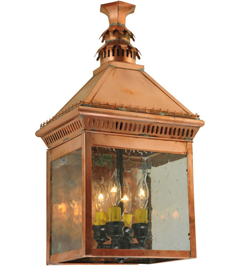 Meyda Tiffany Lighting 126932 Locke Four Light Wall Sconce Outdoor Copper/Antique/Verde