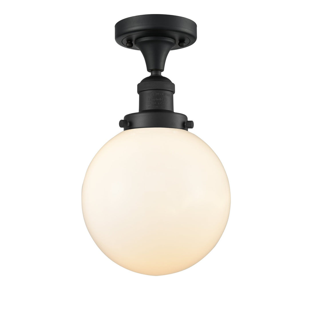 Innovations Franklin Restoration 517-1CH-BK-G201-8-LED Ceiling Light - Matte Black