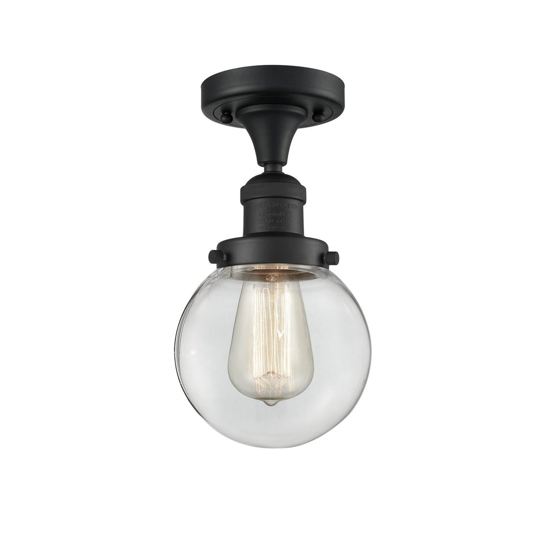 Innovations Franklin Restoration 517-1CH-BK-G202-6-LED Ceiling Light - Matte Black