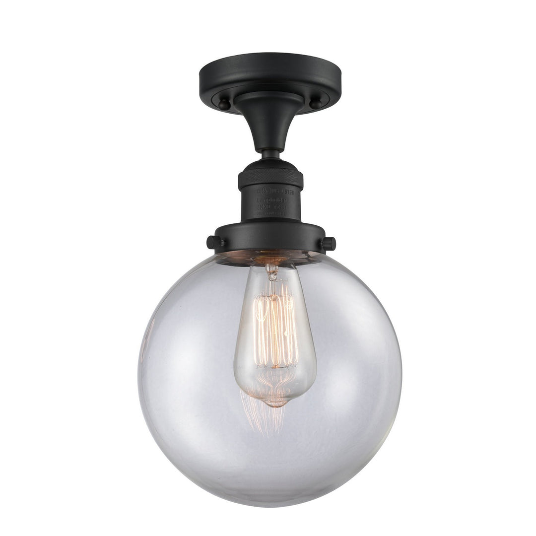 Innovations Franklin Restoration 517-1CH-BK-G202-8 Ceiling Light - Matte Black