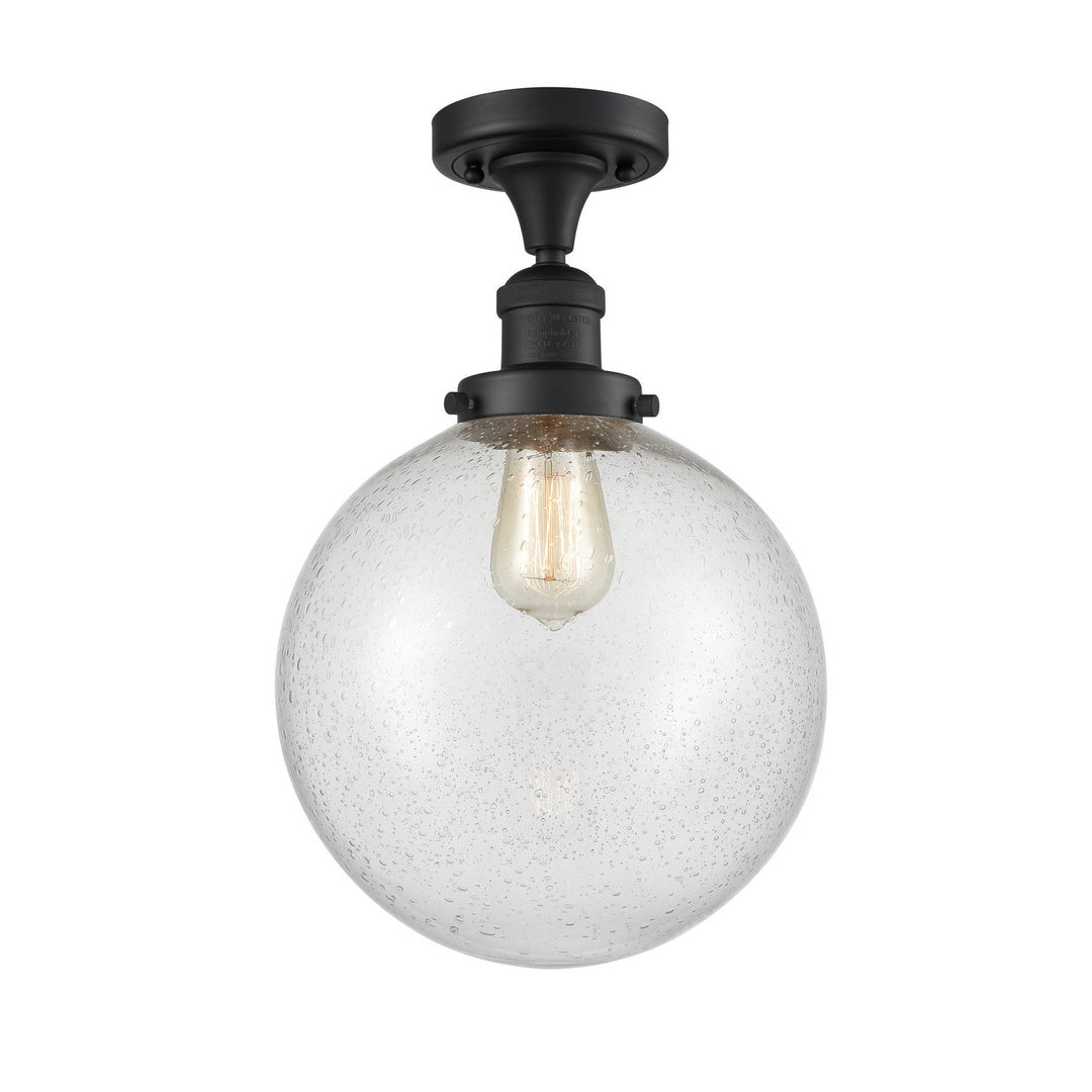 Innovations Franklin Restoration 517-1CH-BK-G204-10-LED Ceiling Light - Matte Black