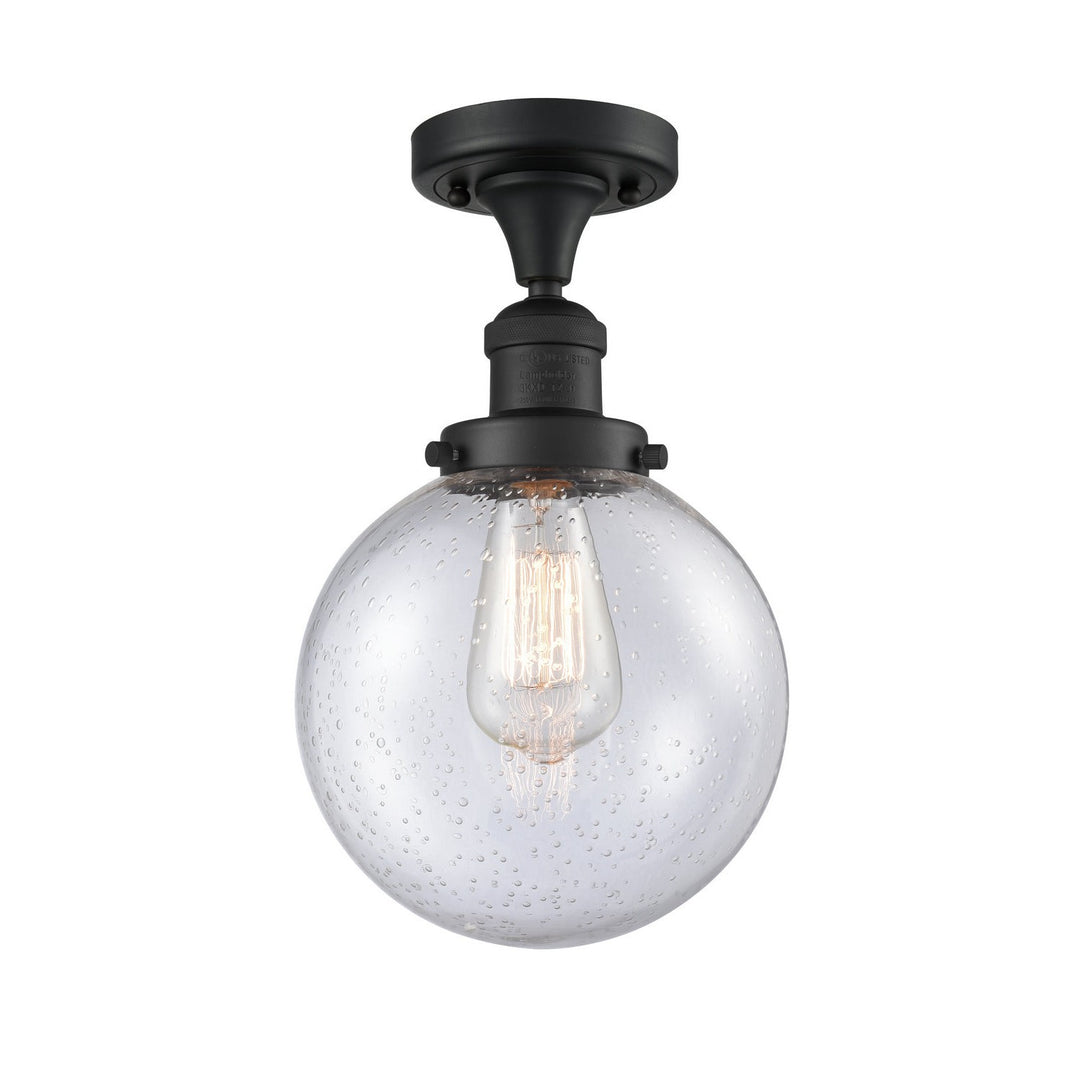 Innovations Franklin Restoration 517-1CH-BK-G204-8 Ceiling Light - Matte Black
