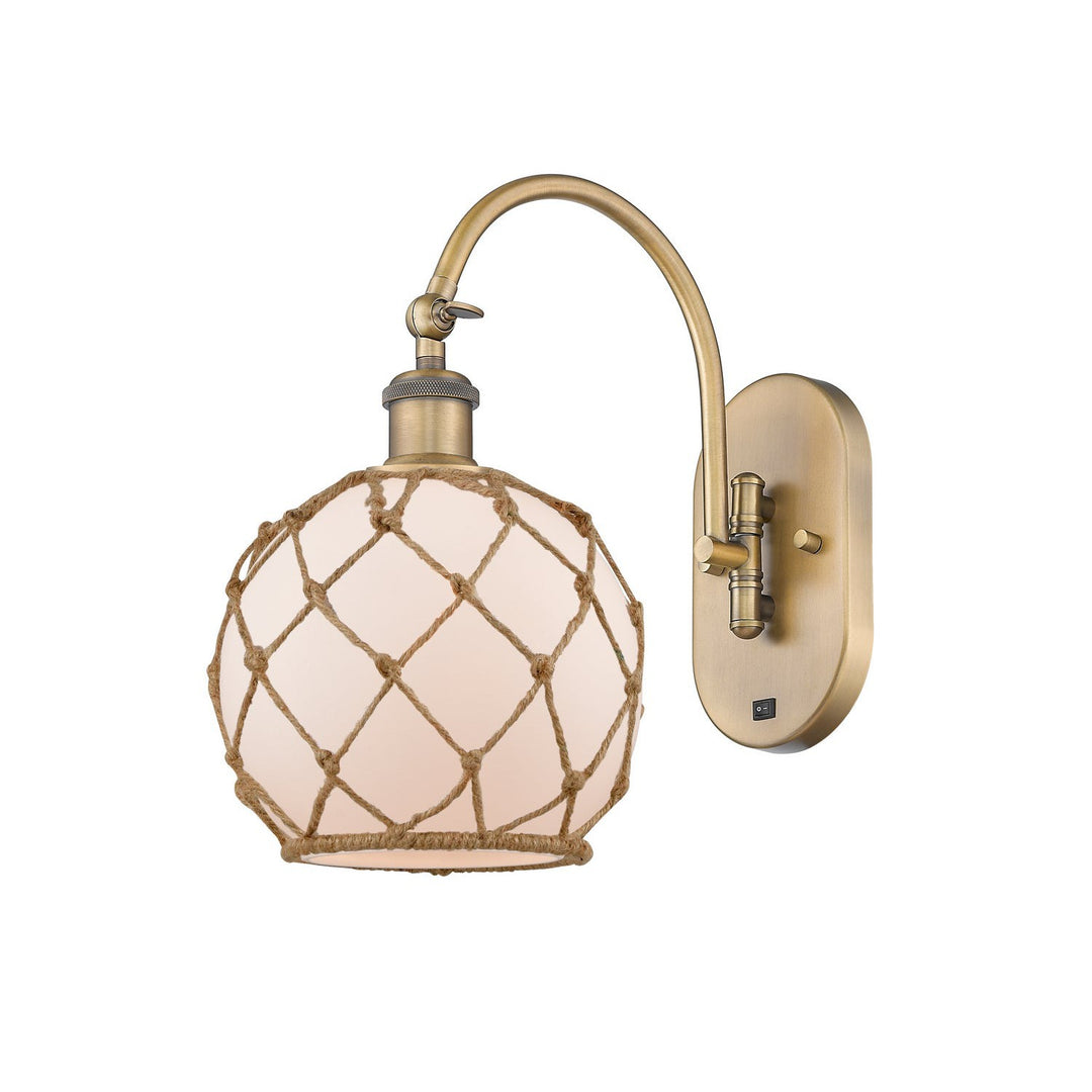 Innovations Ballston 518-1W-BB-G121-8RB Wall Sconce Light - Brushed Brass
