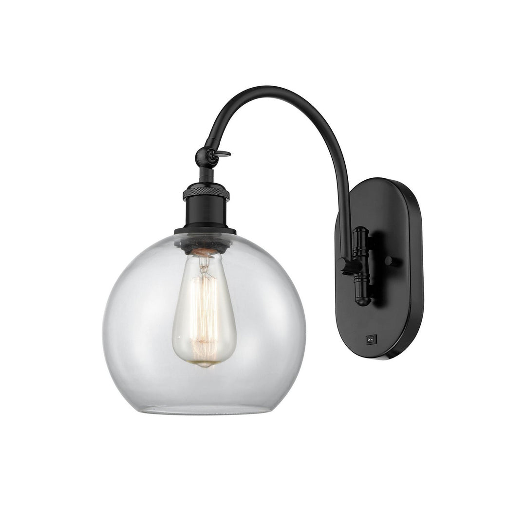 Innovations Ballston 518-1W-BK-G122-8 Wall Sconce Light - Matte Black