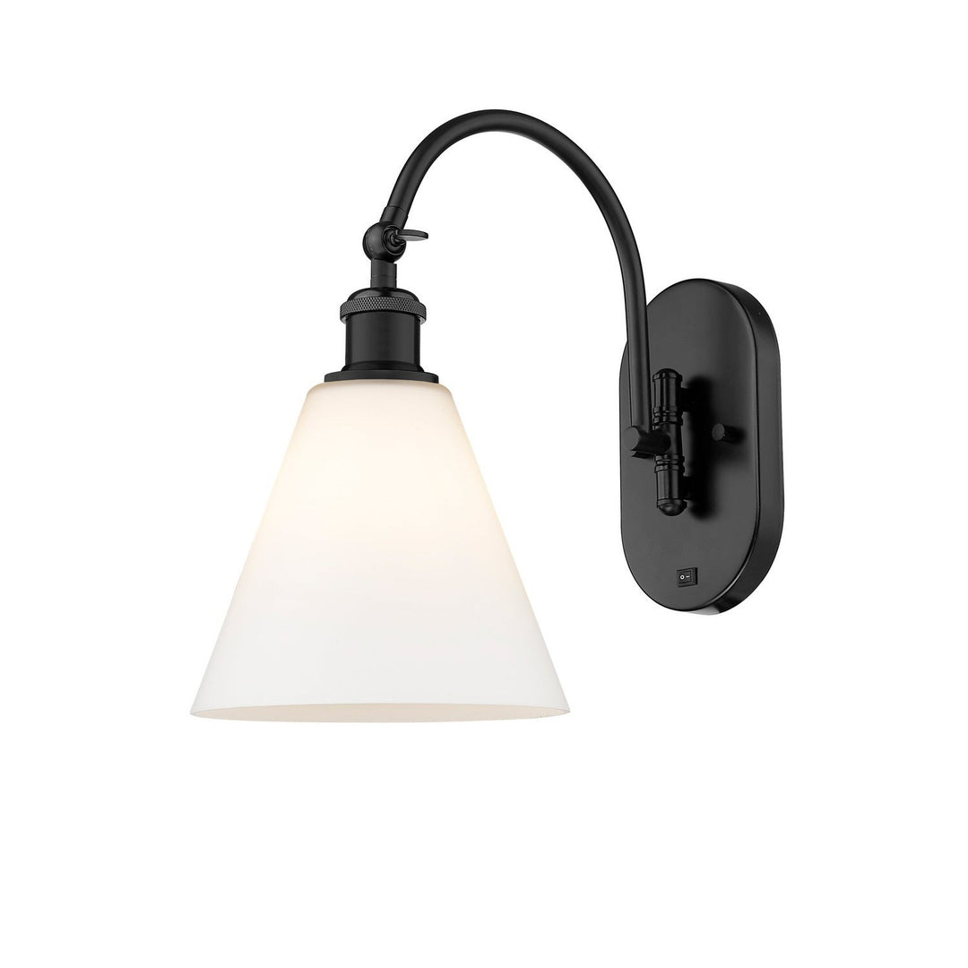 Innovations Ballston 518-1W-BK-GBC-81 Wall Sconce Light - Matte Black