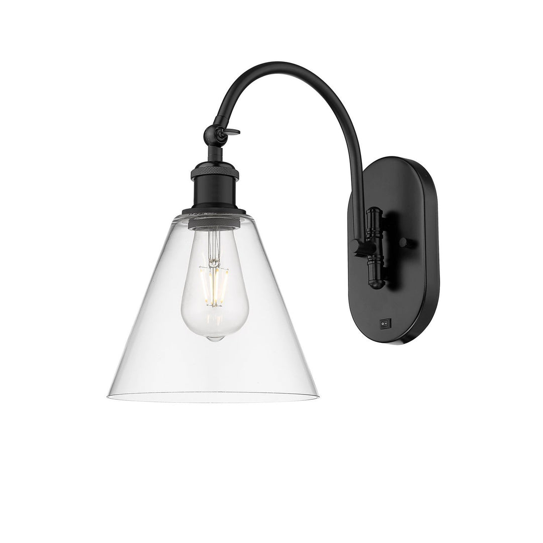Innovations Ballston 518-1W-BK-GBC-82 Wall Sconce Light - Matte Black