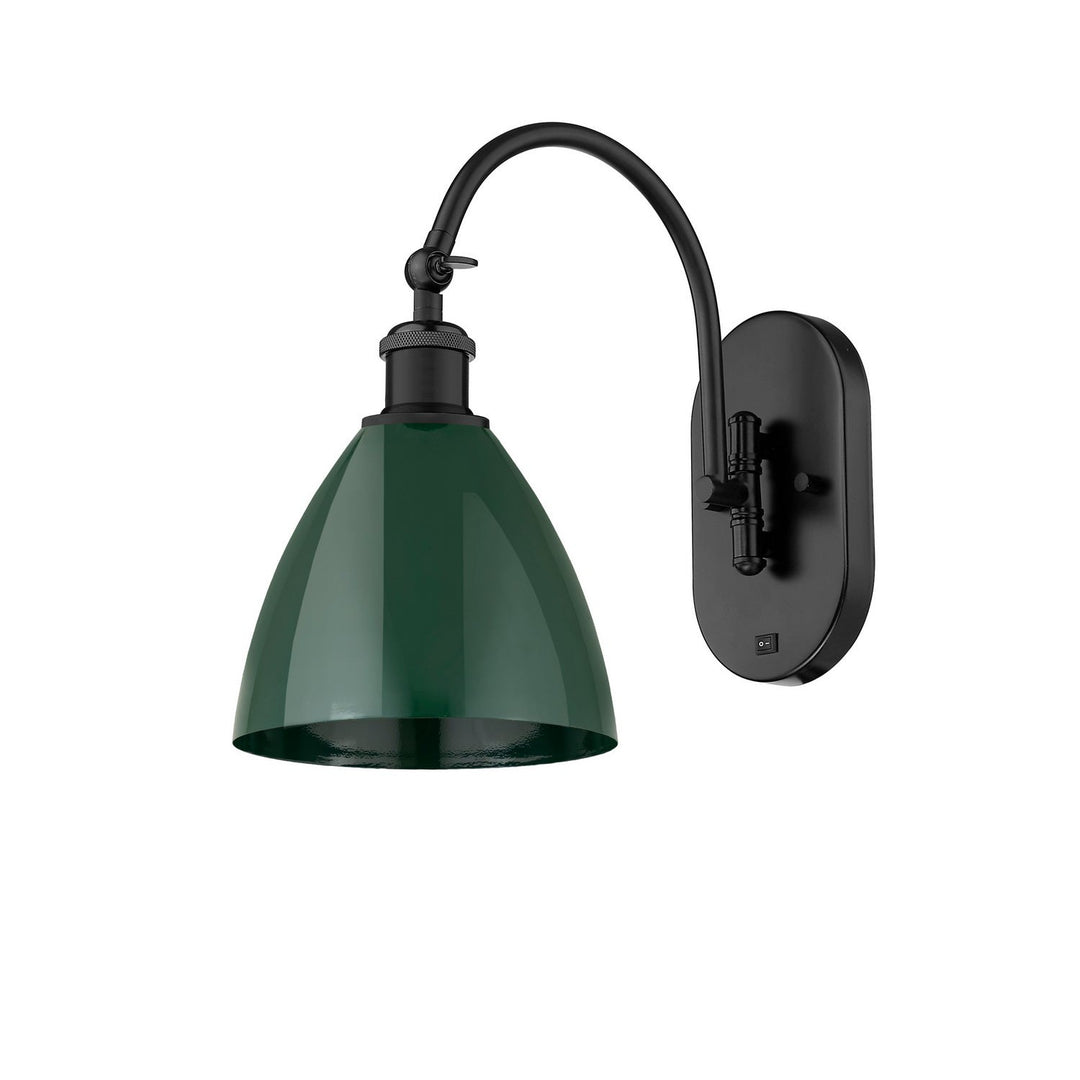 Innovations Ballston 518-1W-BK-MBD-75-GR Wall Sconce Light - Matte Black
