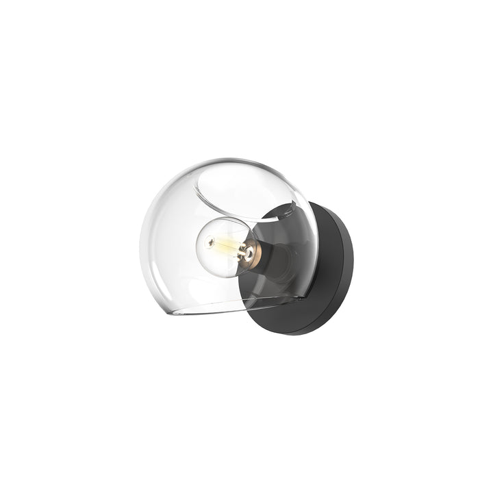 Alora Mood willow WV548006MBCL Wall Light - Clear Glass/Matte Black