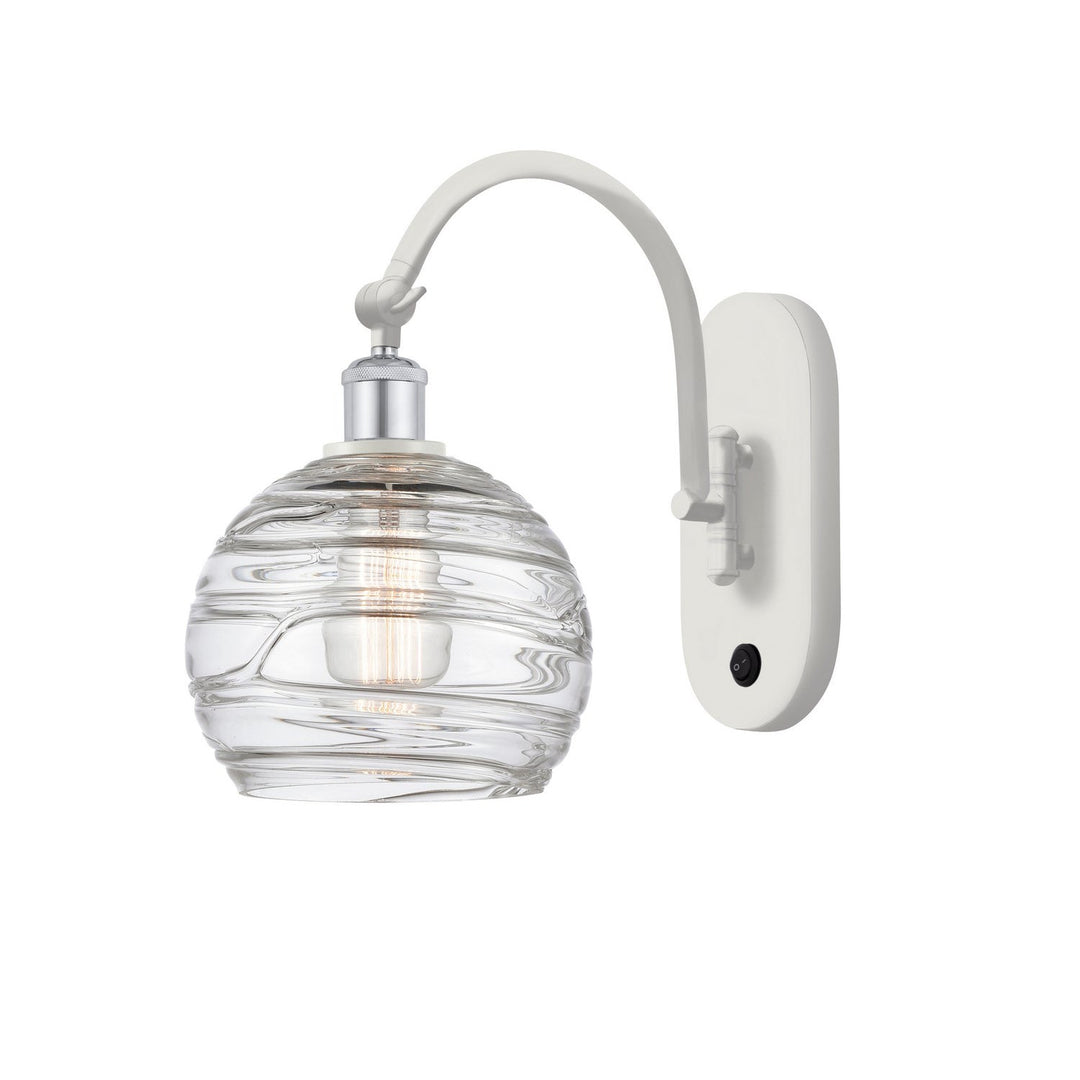 Innovations Ballston 518-1W-WPC-G1213-8-LED Wall Sconce Light - White and Polished Chrome
