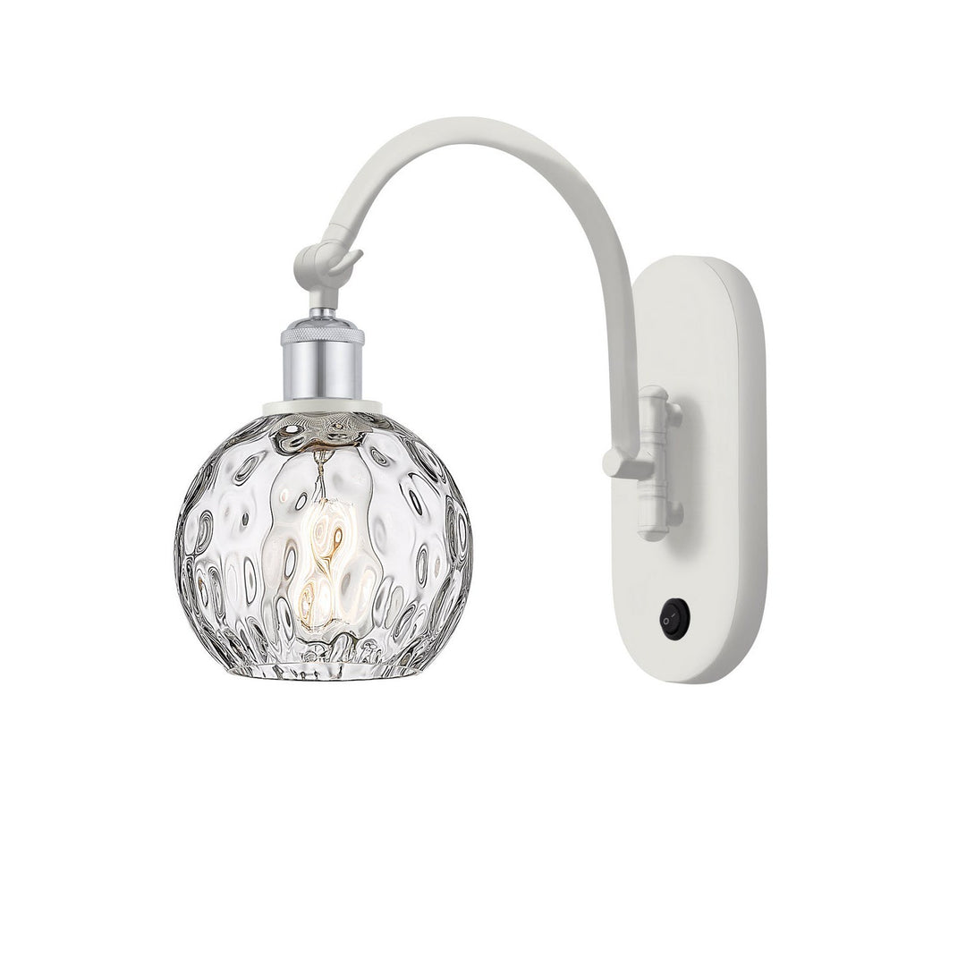 Innovations Ballston 518-1W-WPC-G1215-6-LED Wall Sconce Light - White and Polished Chrome