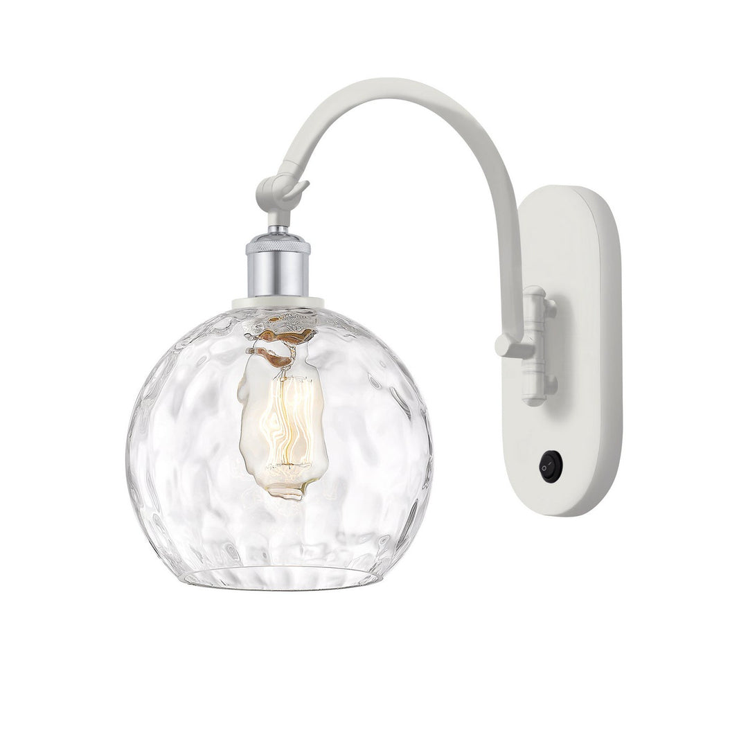 Innovations Ballston 518-1W-WPC-G1215-8 Wall Sconce Light - White and Polished Chrome