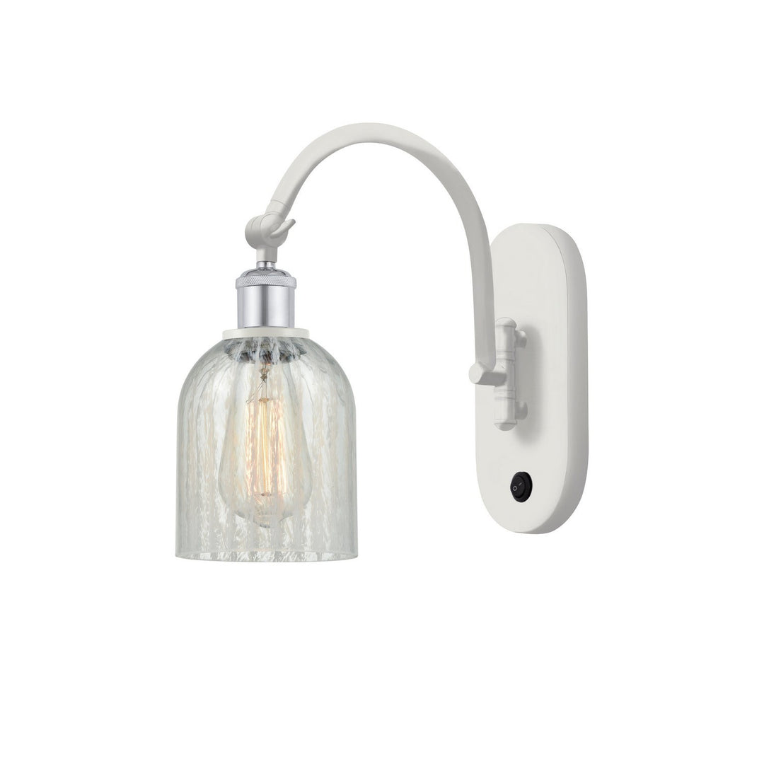 Innovations Ballston 518-1W-WPC-G2511 Wall Sconce Light - White and Polished Chrome