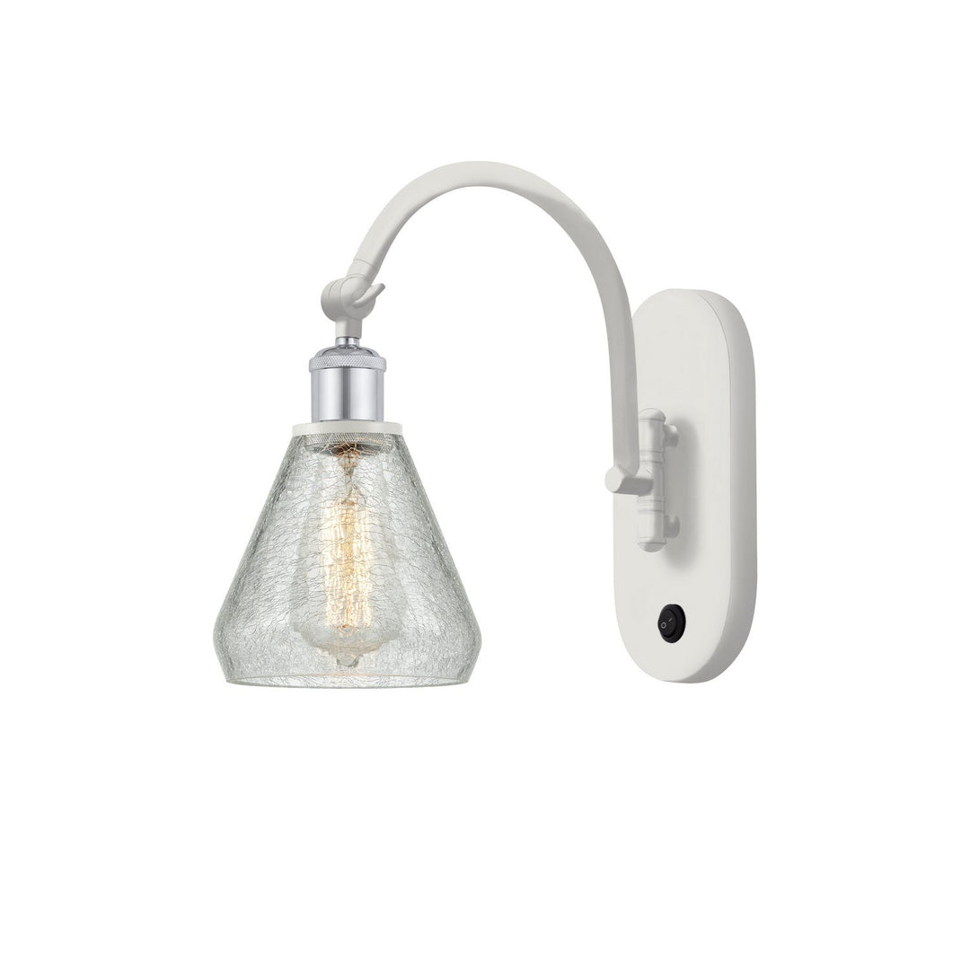 Innovations Ballston 518-1W-WPC-G275 Wall Sconce Light - White and Polished Chrome