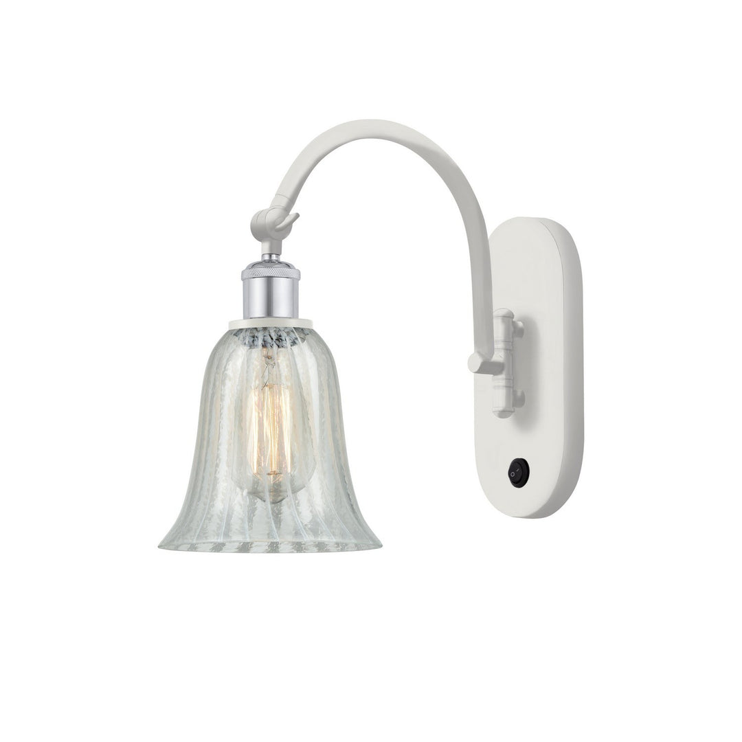 Innovations Ballston 518-1W-WPC-G2811 Wall Sconce Light - White and Polished Chrome