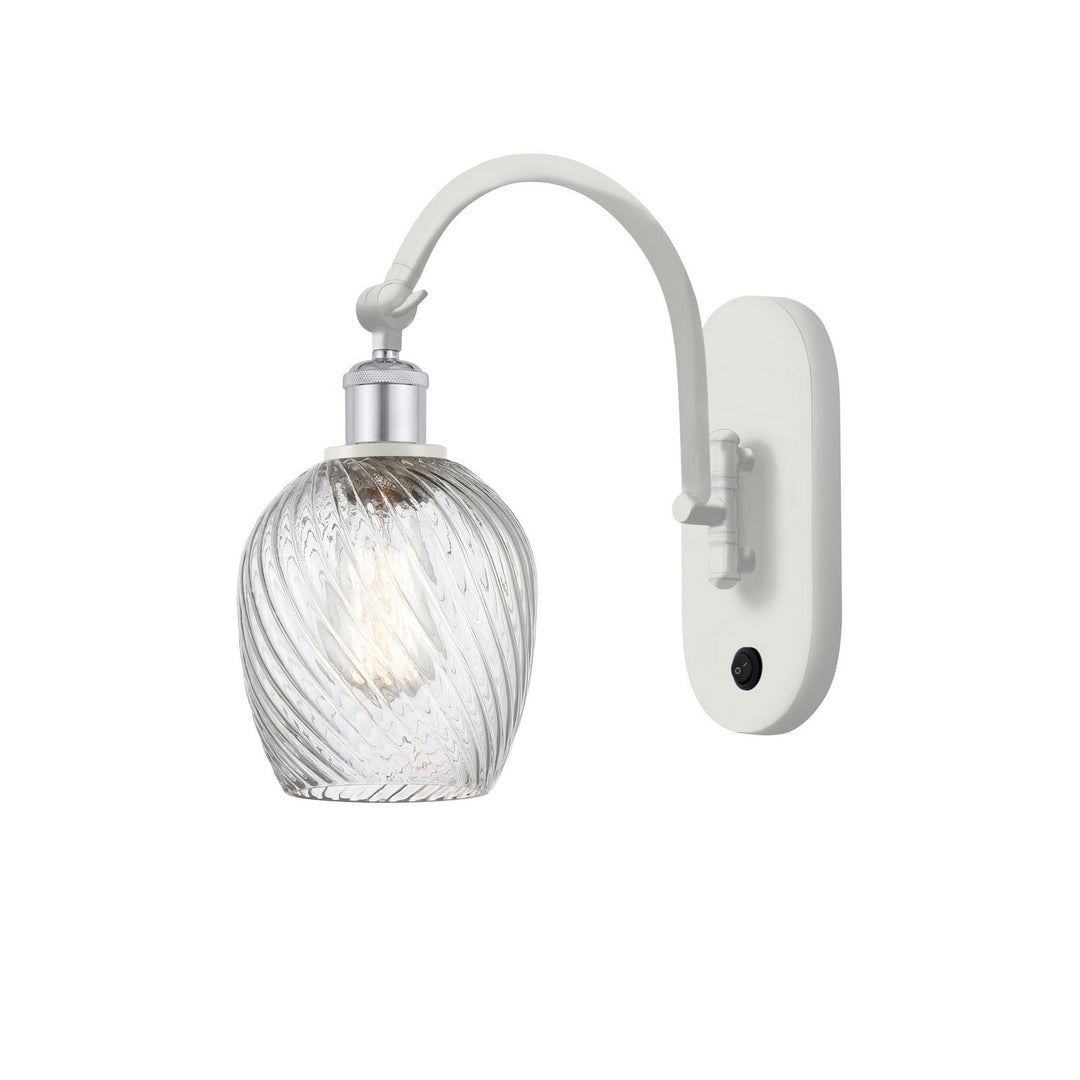 Innovations Ballston 518-1W-WPC-G292-LED Wall Sconce Light - White and Polished Chrome