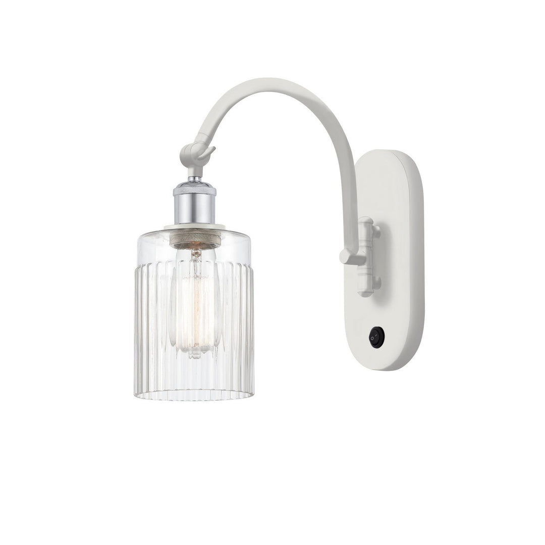 Innovations Ballston 518-1W-WPC-G342-LED Wall Sconce Light - White and Polished Chrome