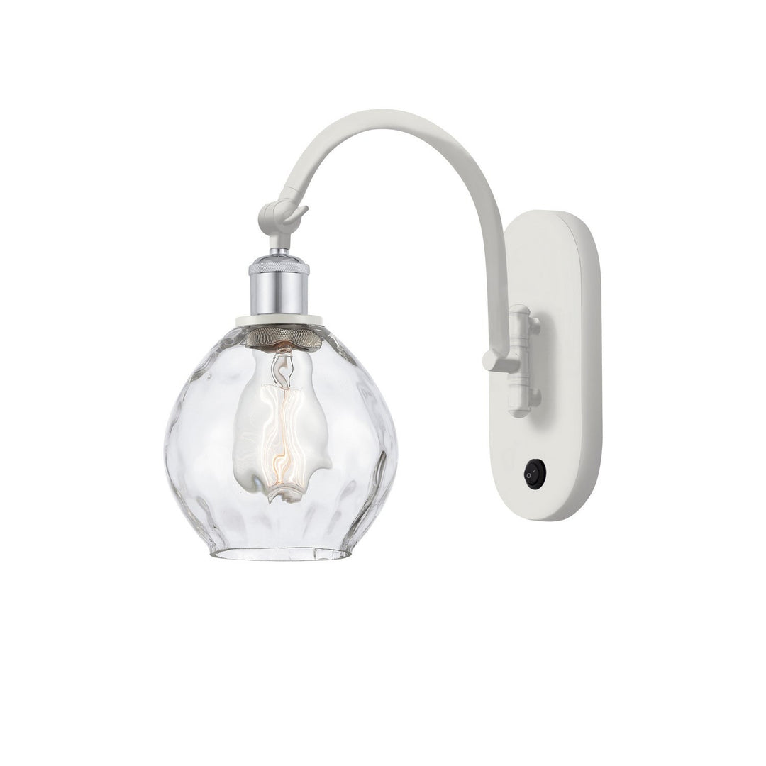 Innovations Ballston 518-1W-WPC-G362 Wall Sconce Light - White and Polished Chrome