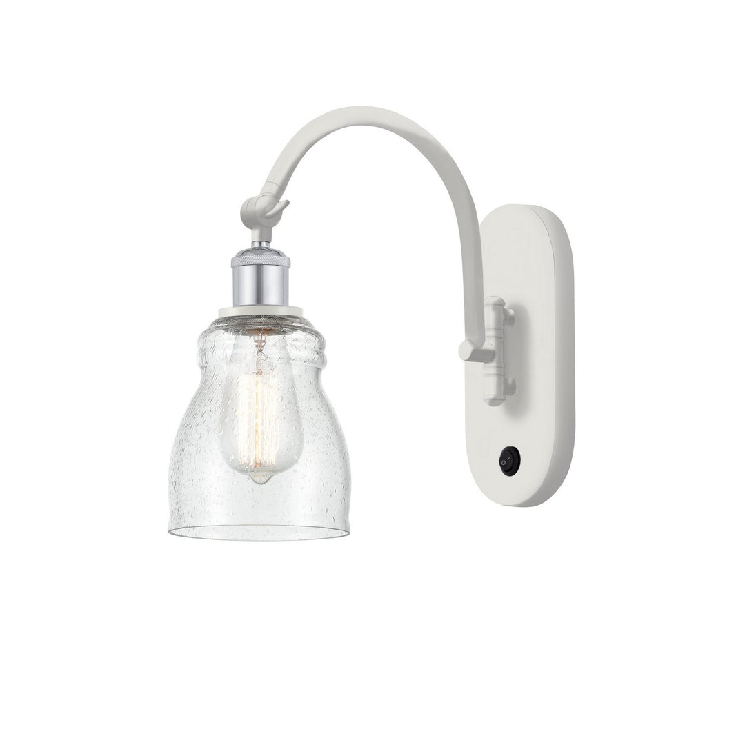 Innovations Ballston 518-1W-WPC-G394-LED Wall Sconce Light - White and Polished Chrome