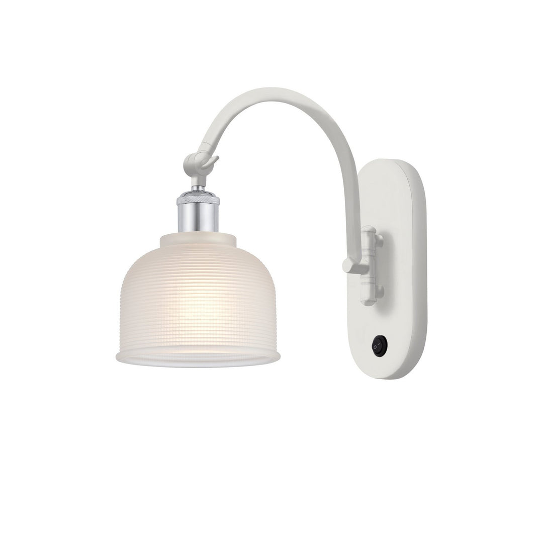 Innovations Ballston 518-1W-WPC-G411-LED Wall Sconce Light - White and Polished Chrome